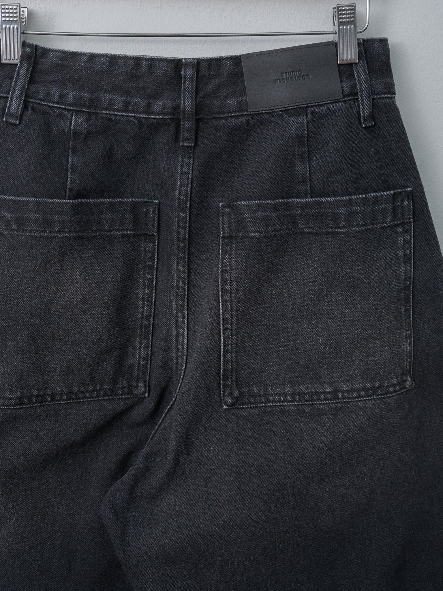 Namu Shop - Studio Nicholson CHALCO Denim Pant - Washed Black