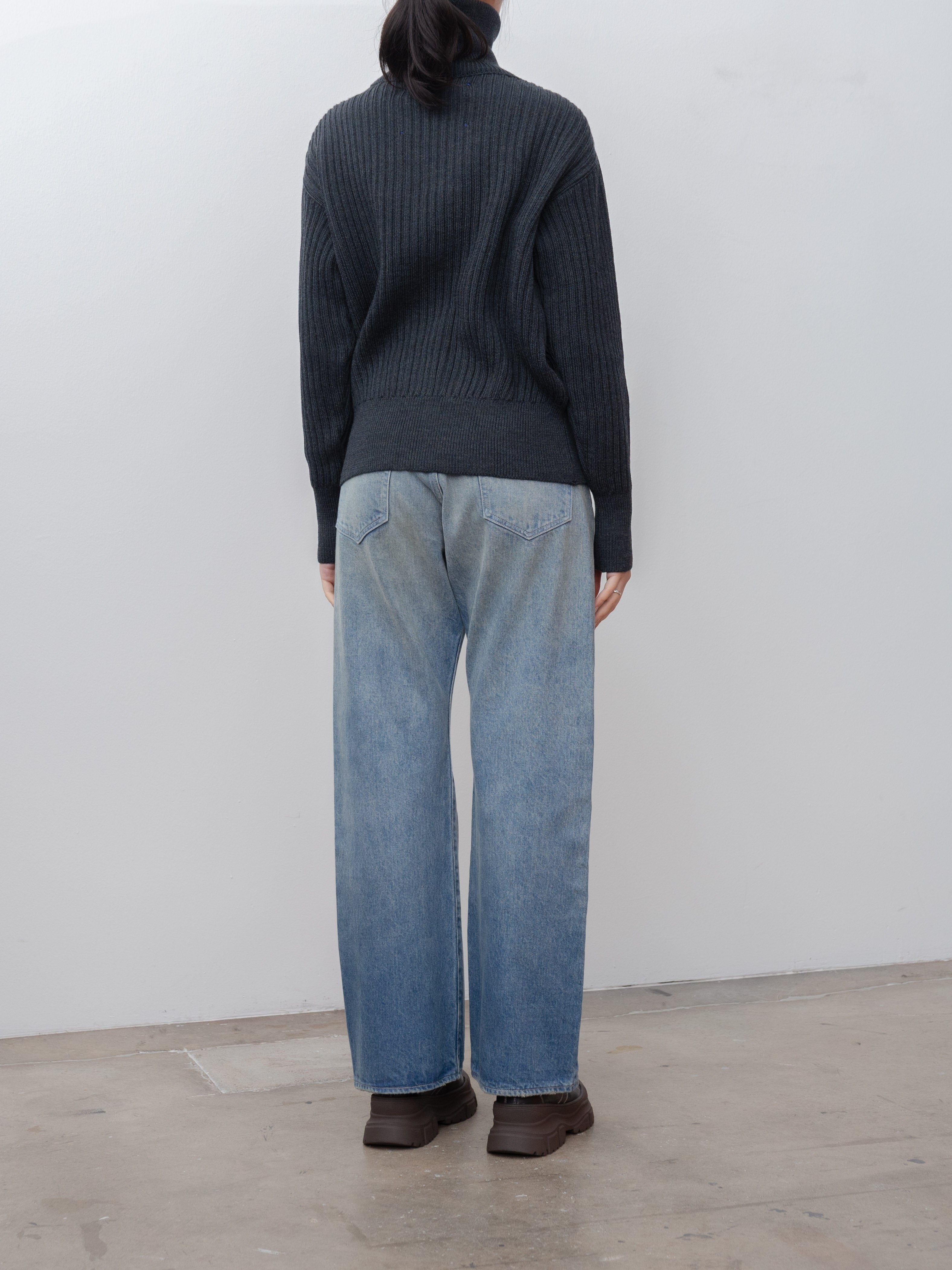 Namu Shop - Studio de Lostanges Funnel Neck Sweater - Navy