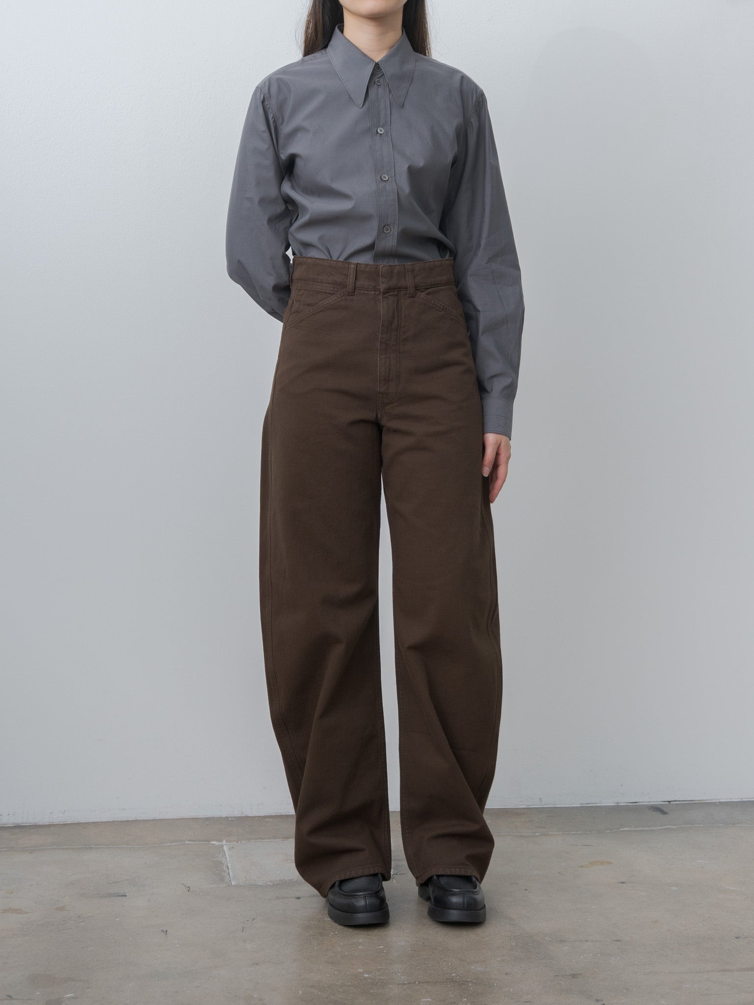 Namu Shop - Lemaire Pointed Collar Shirt - Steel