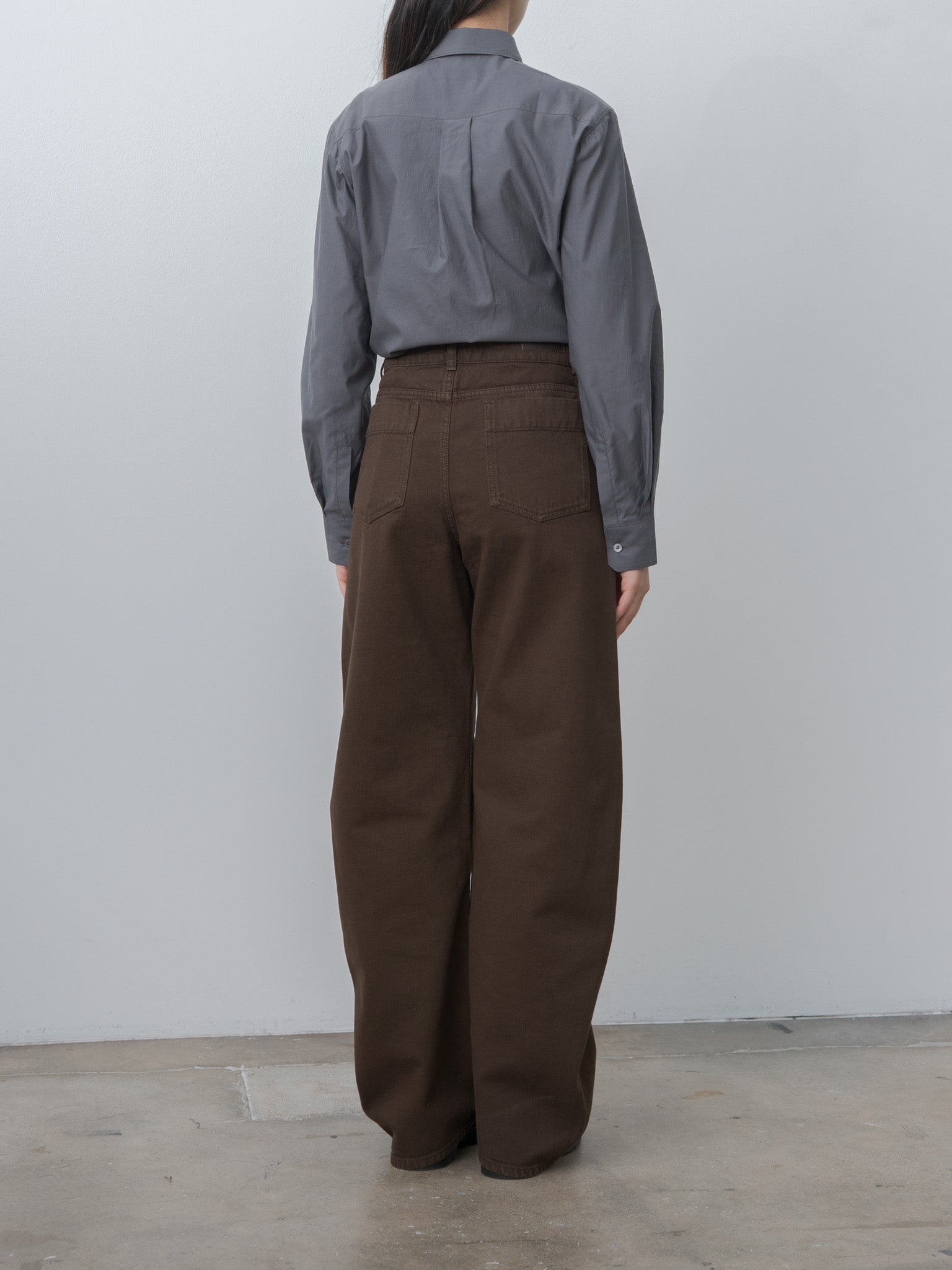 Namu Shop - Lemaire High Waisted Curved Pants - Ristretto