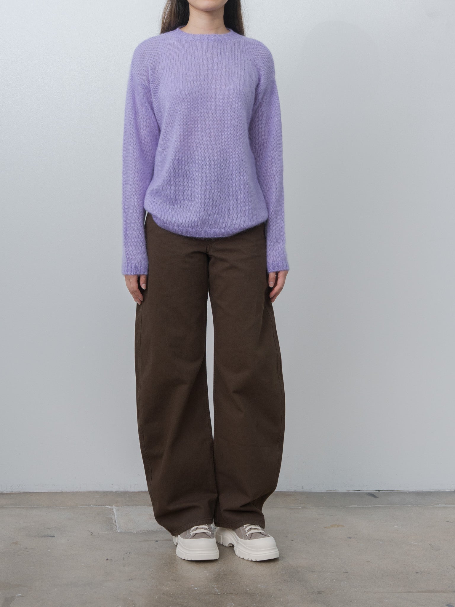Namu Shop - Lemaire High Waisted Curved Pants - Ristretto