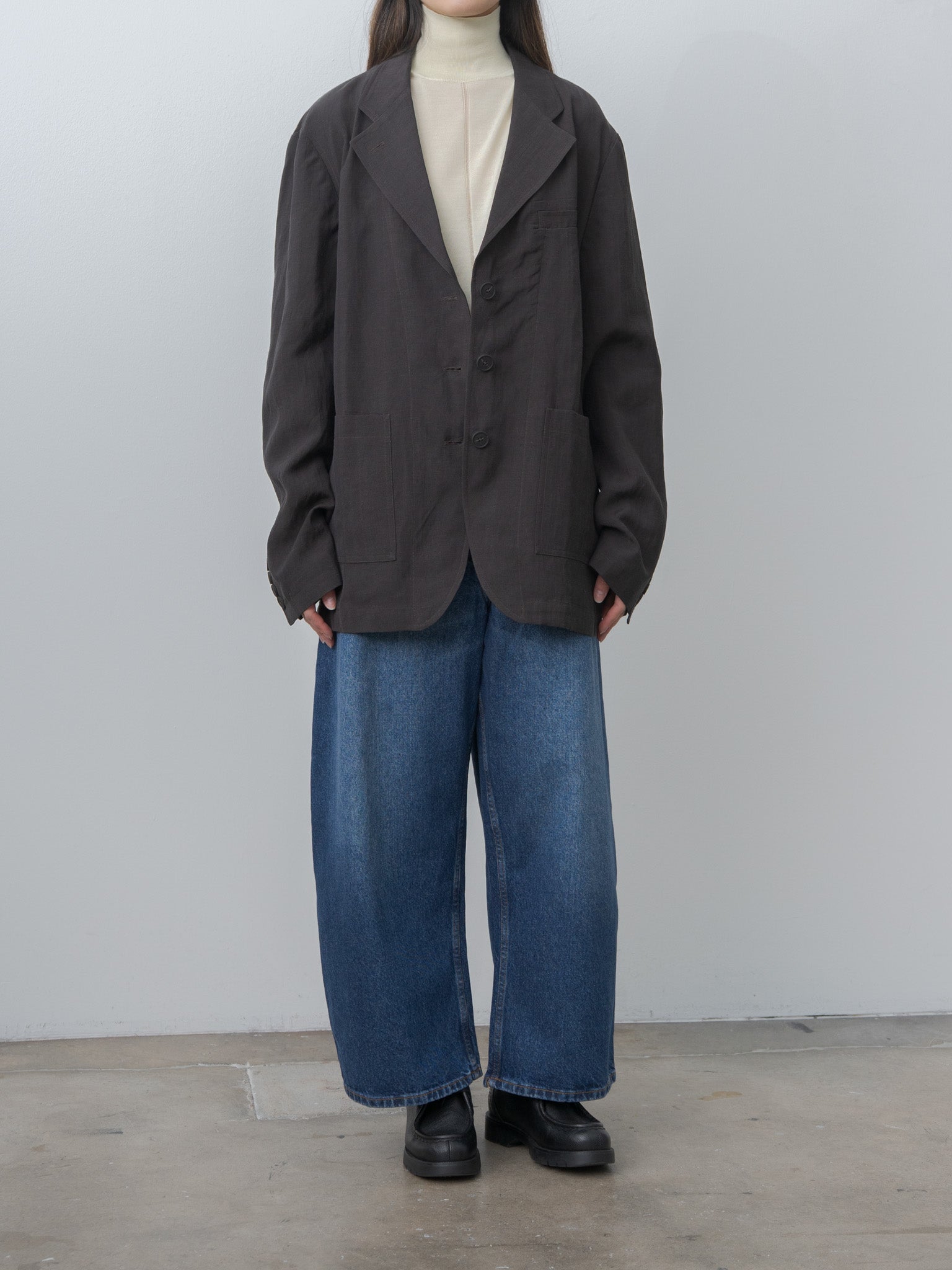Namu Shop - Studio Nicholson CHALCO Denim Pant - Worn Wash Indigo