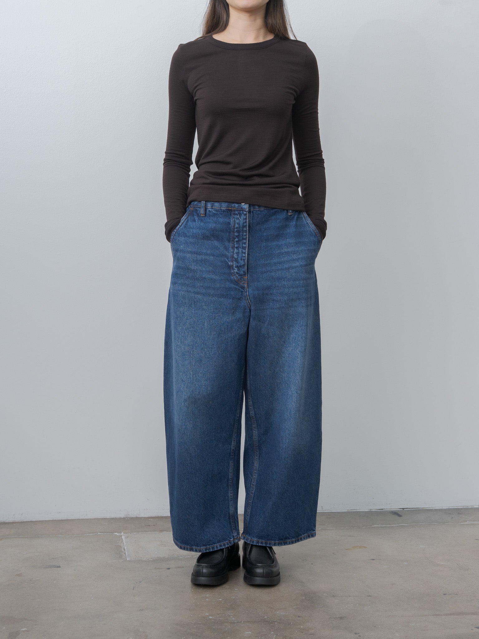Namu Shop - Studio Nicholson CHALCO Denim Pant - Worn Wash Indigo