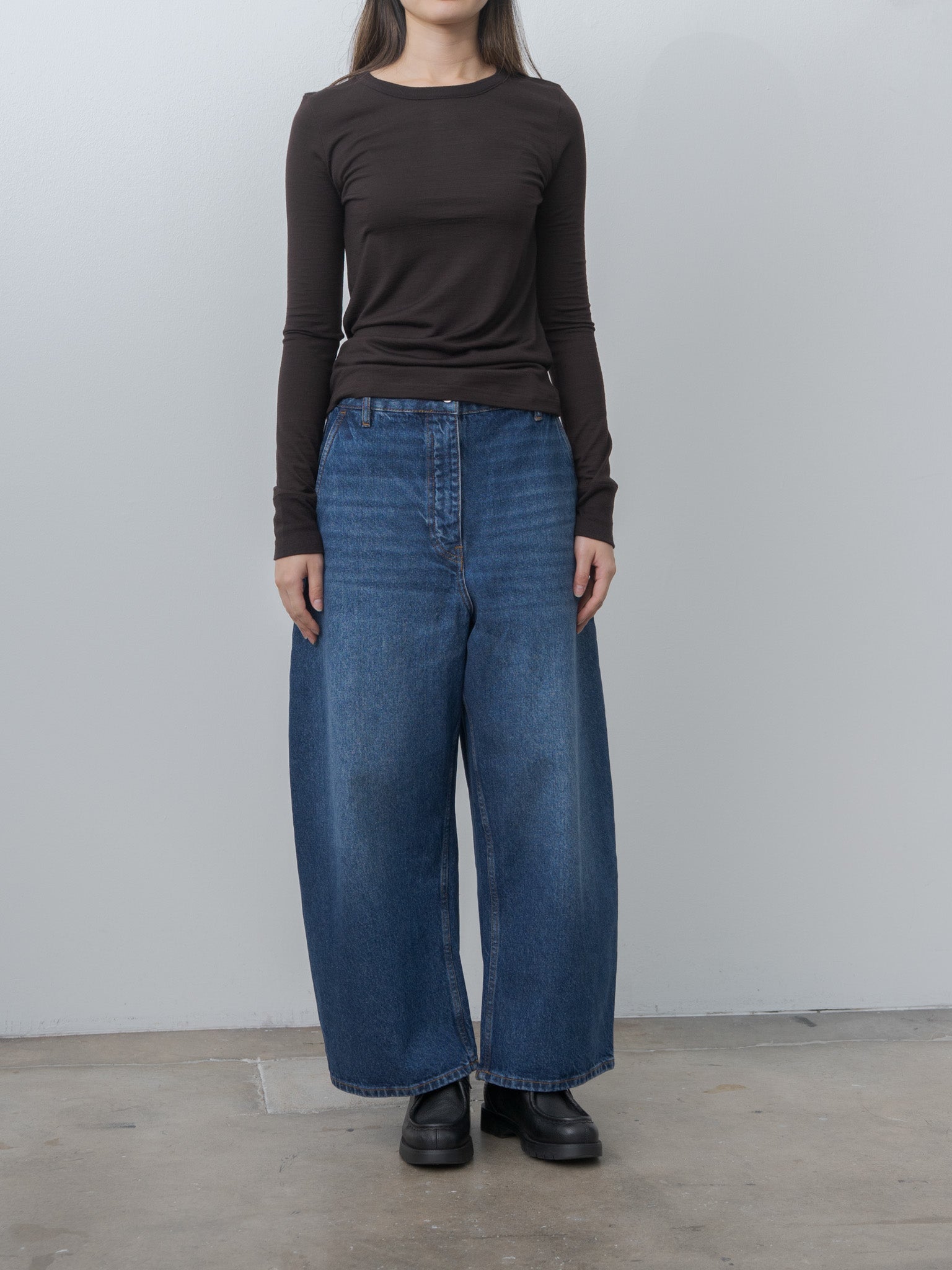 Namu Shop - Studio Nicholson MALIN Top - Black Grape