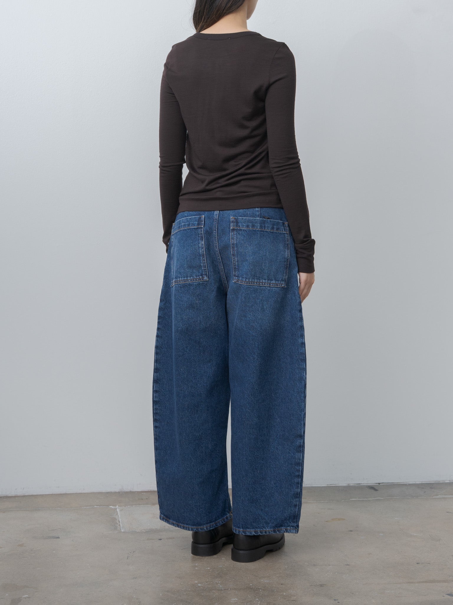 Namu Shop - Studio Nicholson MALIN Top - Black Grape