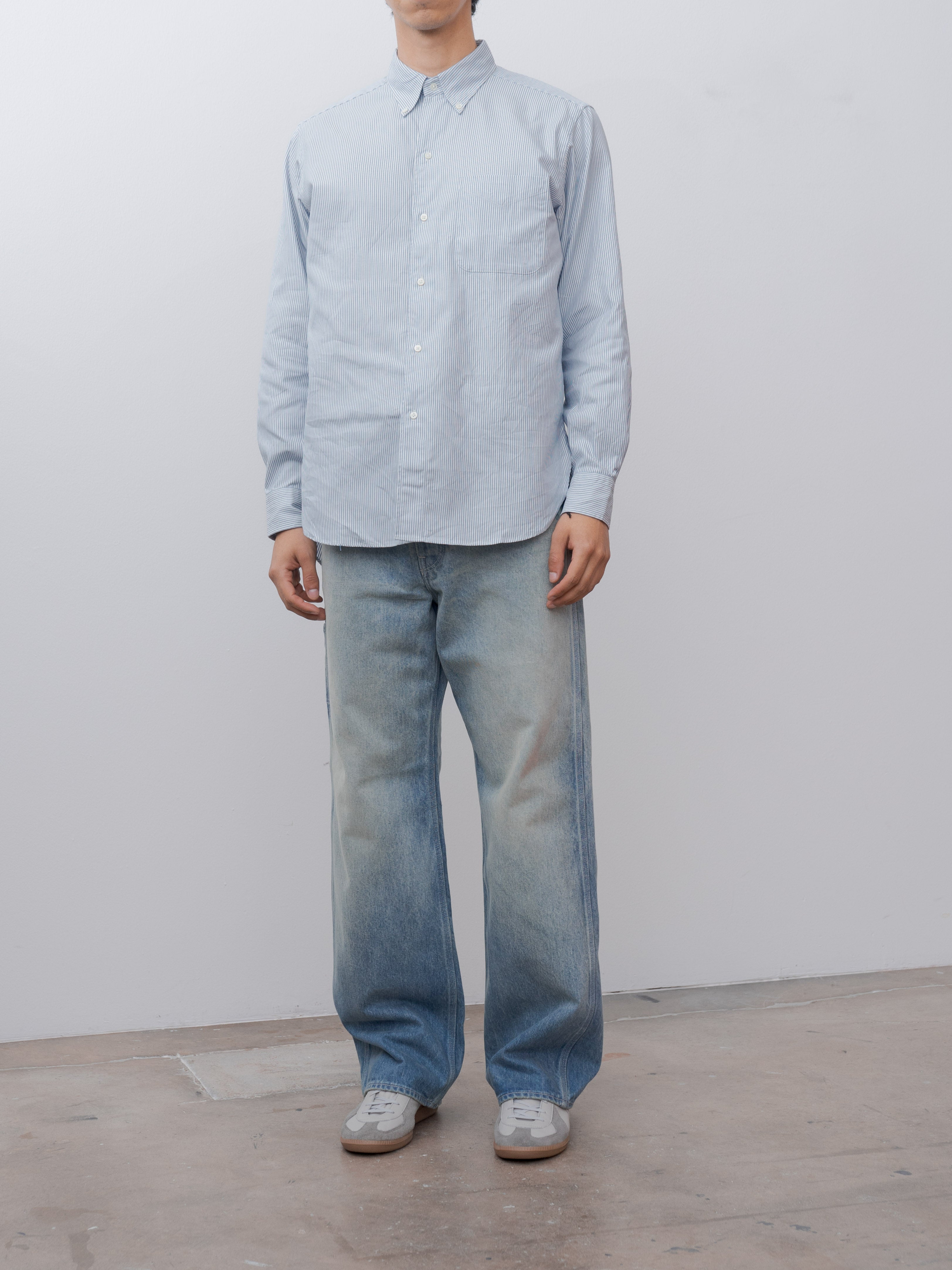 Namu Shop - Kaptain Sunshine Polo Collar Shirt - Stripe