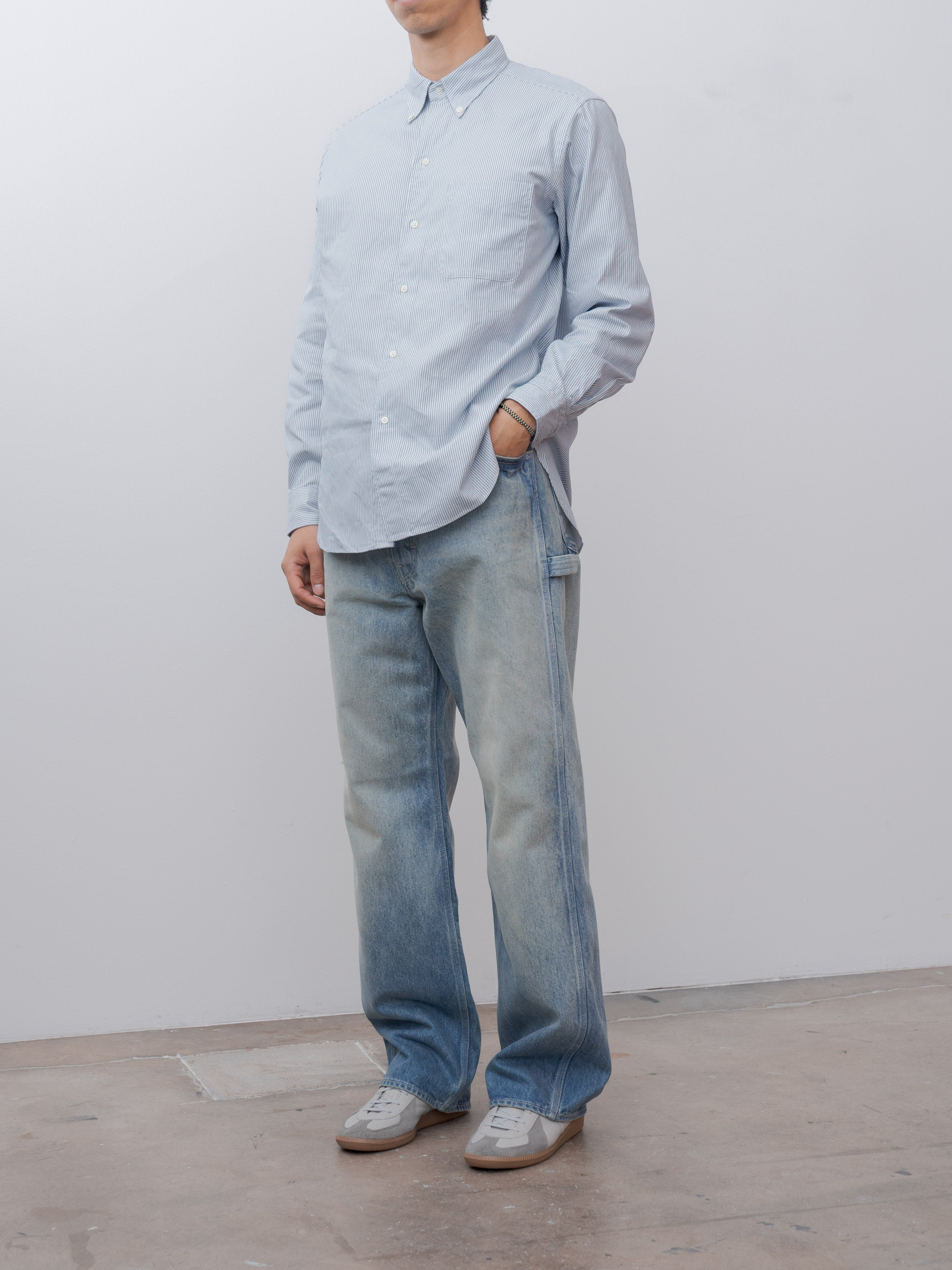 Namu Shop - Kaptain Sunshine Polo Collar Shirt - Stripe