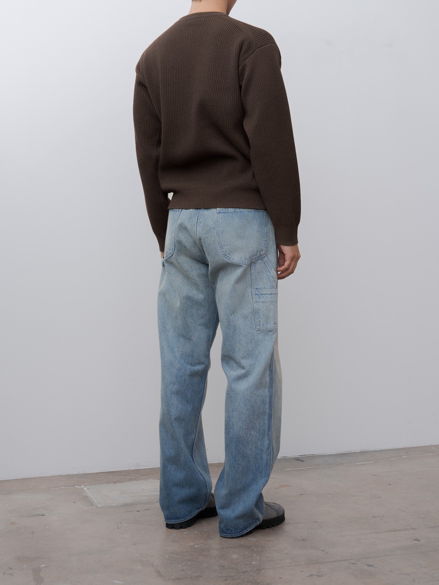 Namu Shop - Auralee Selvedge Faded Heavy Denim Painter Pants - Faded Indigo