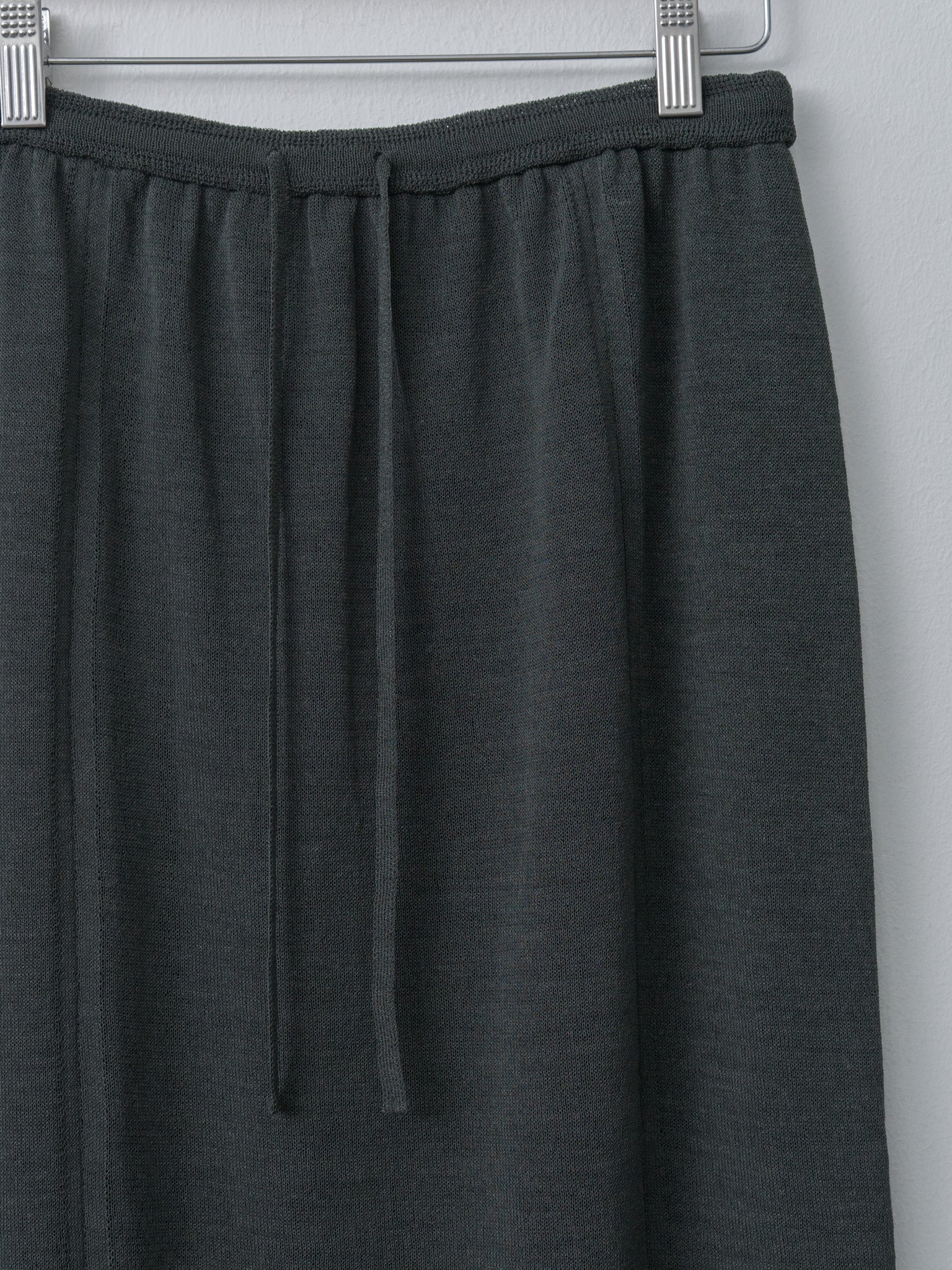 Namu Shop - Aton Wool Cover Straight Skirt - Green