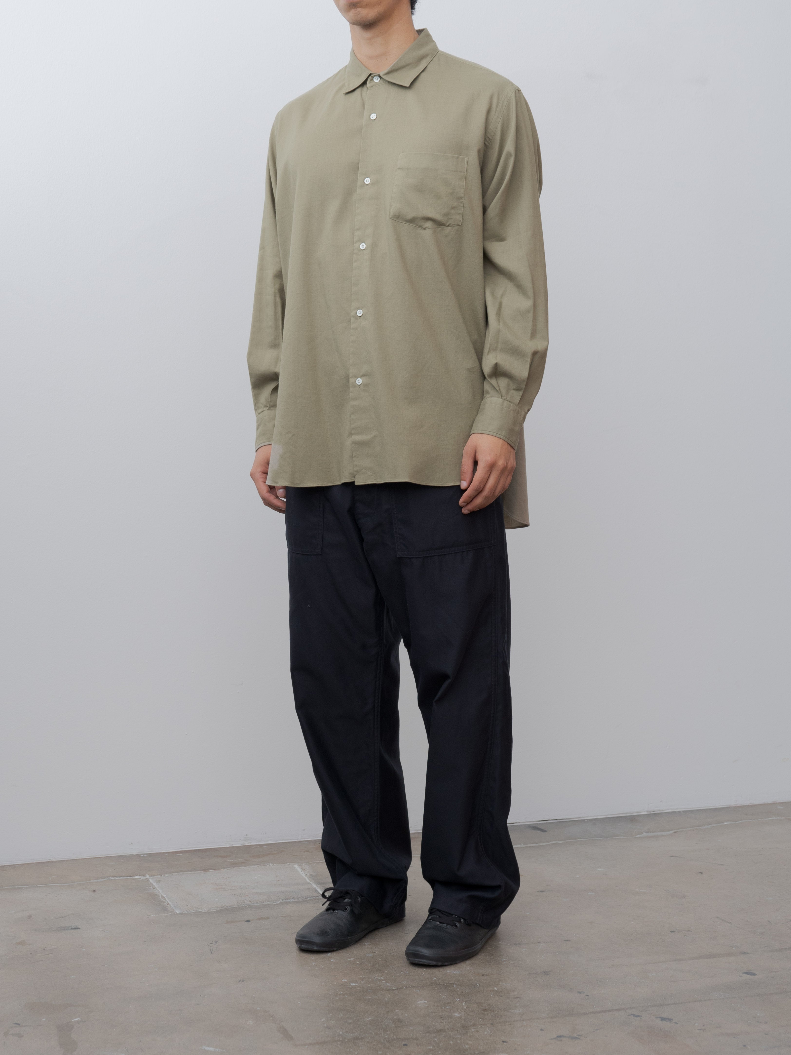 Namu Shop - Herill Cotton Cashmere Regular Collar Shirt - Beige