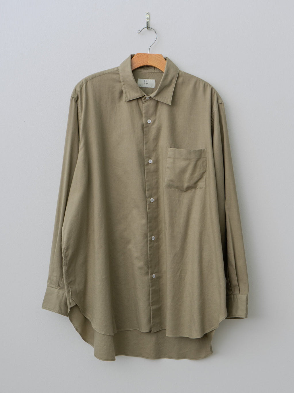 Namu Shop - Herill Cotton Cashmere Regular Collar Shirt - Beige