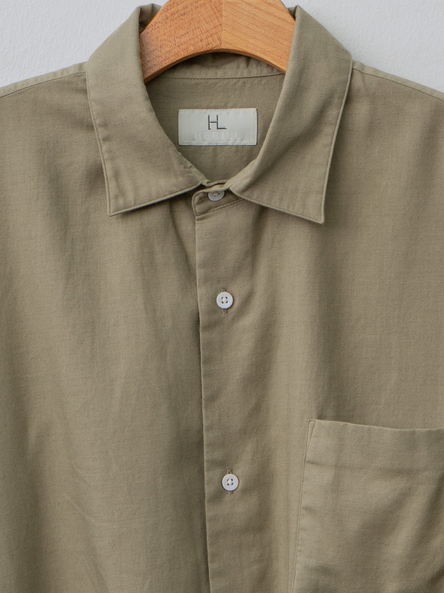 Namu Shop - Herill Cotton Cashmere Regular Collar Shirt - Beige