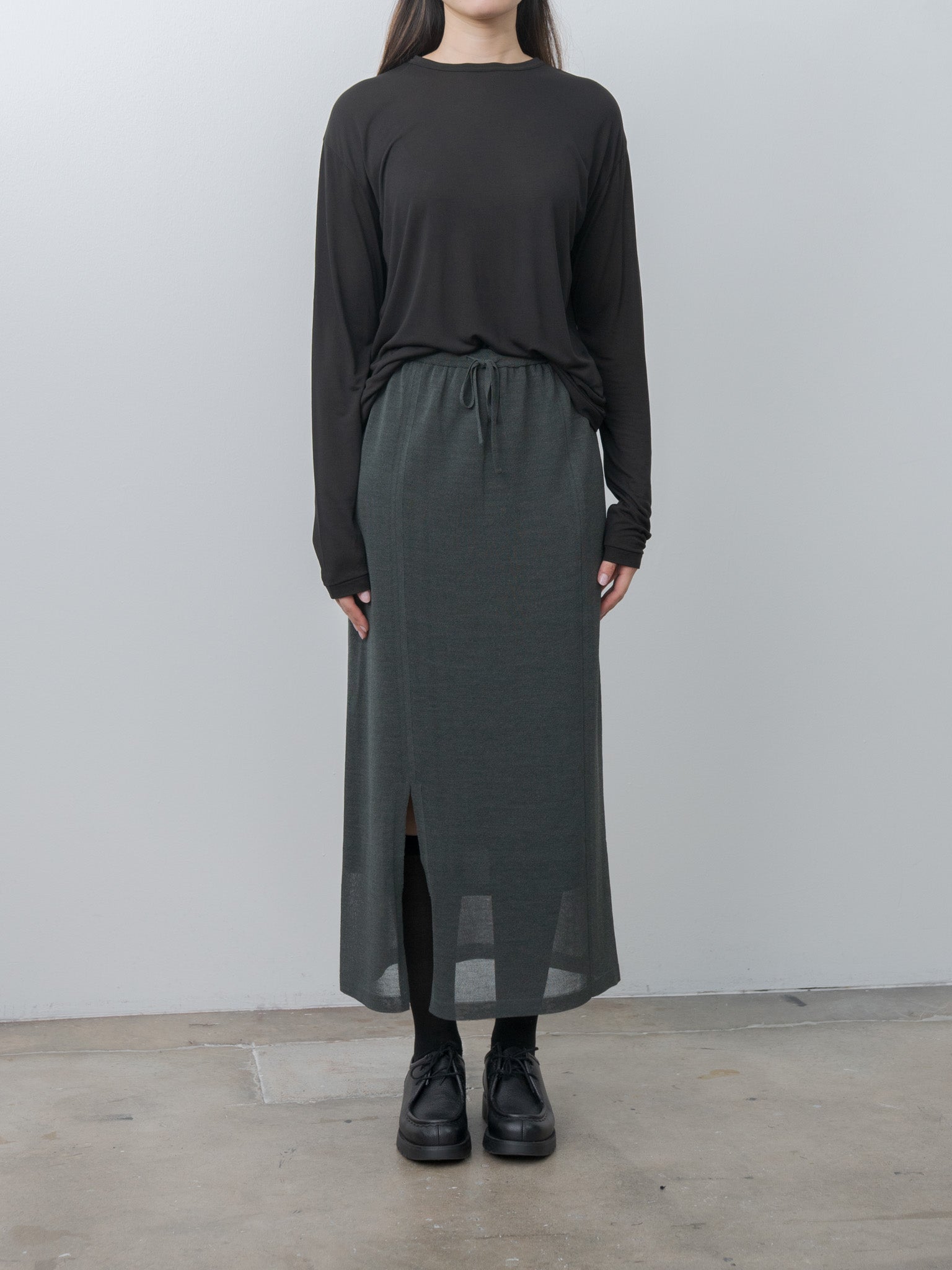 Namu Shop - Aton Modal Silk Jersey Crewneck Pullover - Black