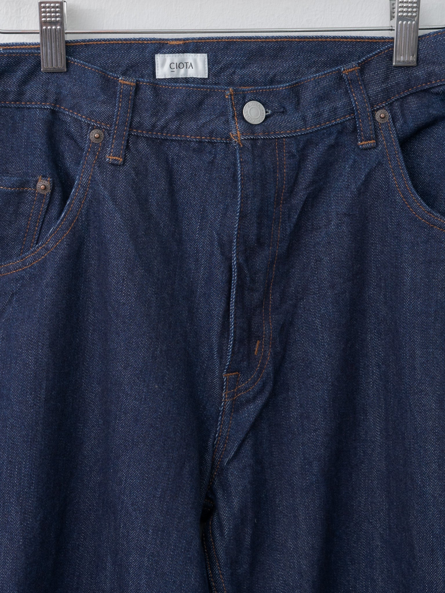 Namu Shop - Ciota Baggy 5 Pocket Pants - Navy/One Wash