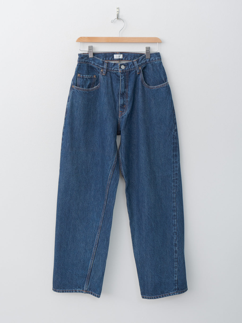 Namu Shop - Ciota Baggy 5 Pocket Pants - Dark Blue Damage