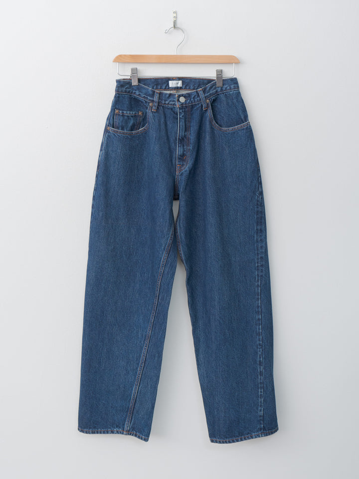 Namu Shop - Ciota Baggy 5 Pocket Pants - Dark Blue Damage