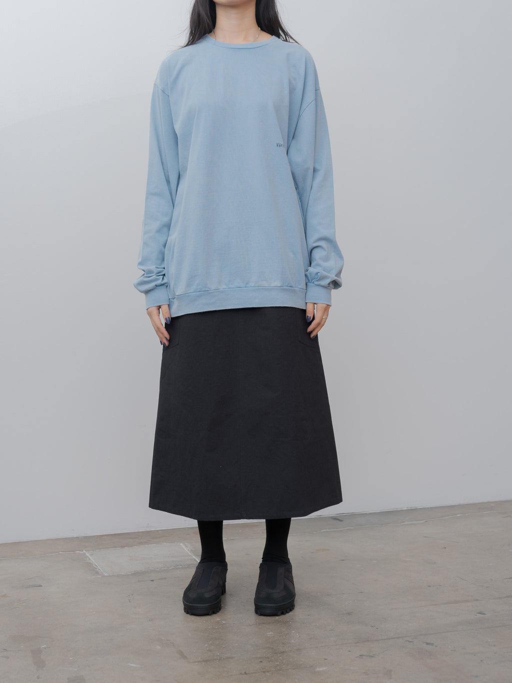 Namu Shop - Veritecoeur Vintage Long Sleeve Tee - Blue