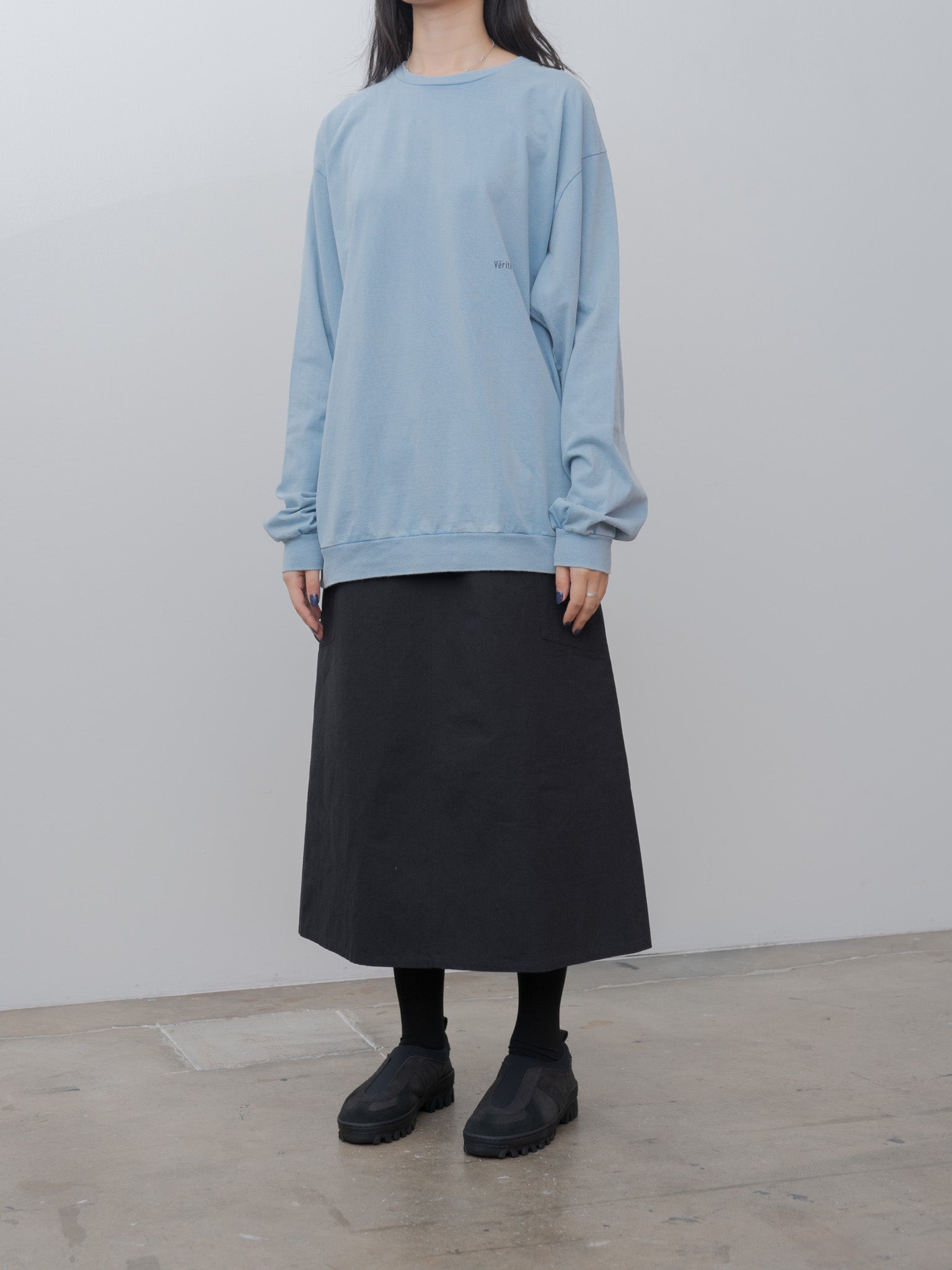 Namu Shop - Veritecoeur Vintage Long Sleeve Tee - Blue