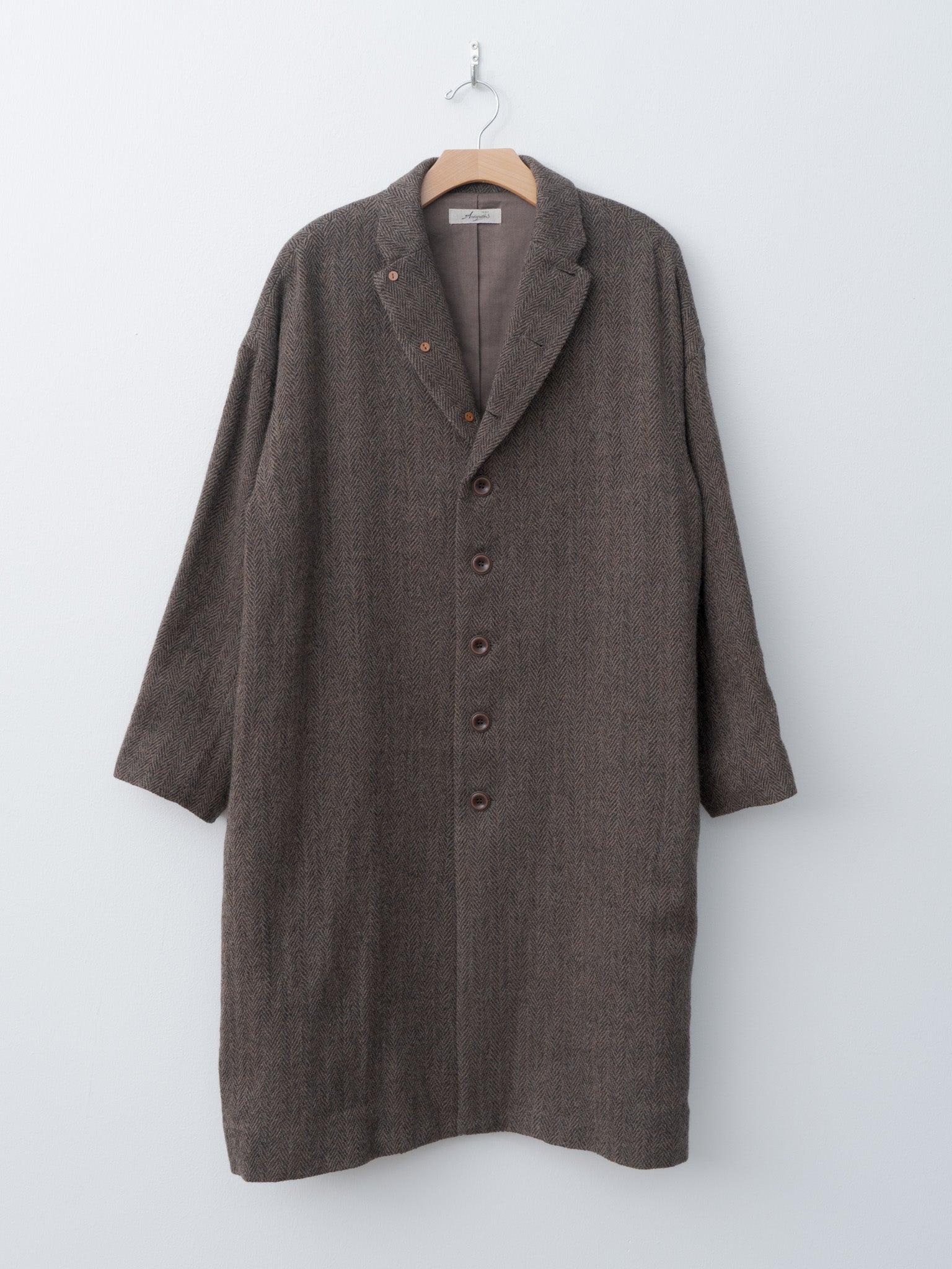 Namu Shop - Ichi Antiquites Herringbone Coat - Brown