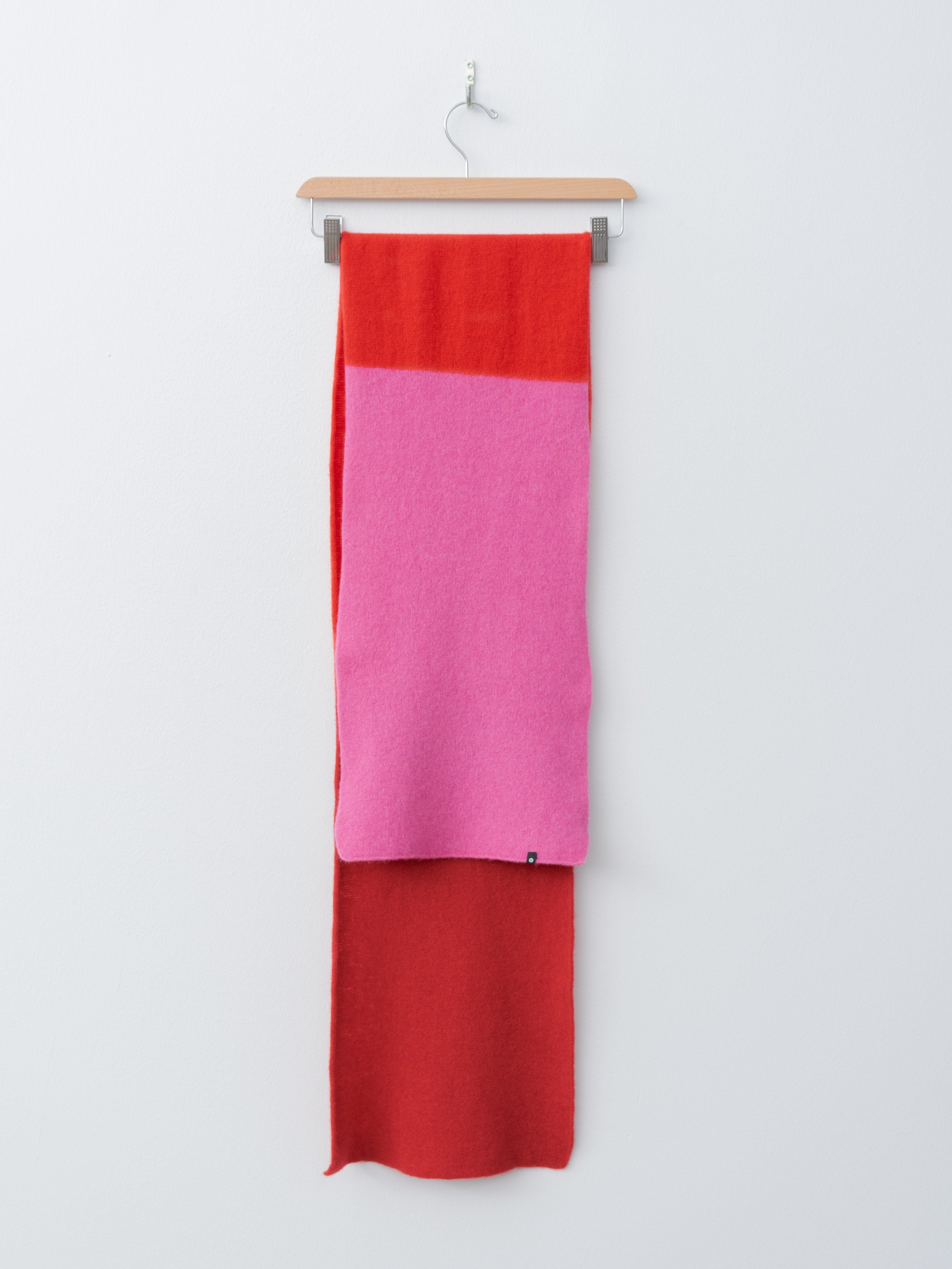Namu Shop - Cecilie Telle Block Scarf - Red Pink