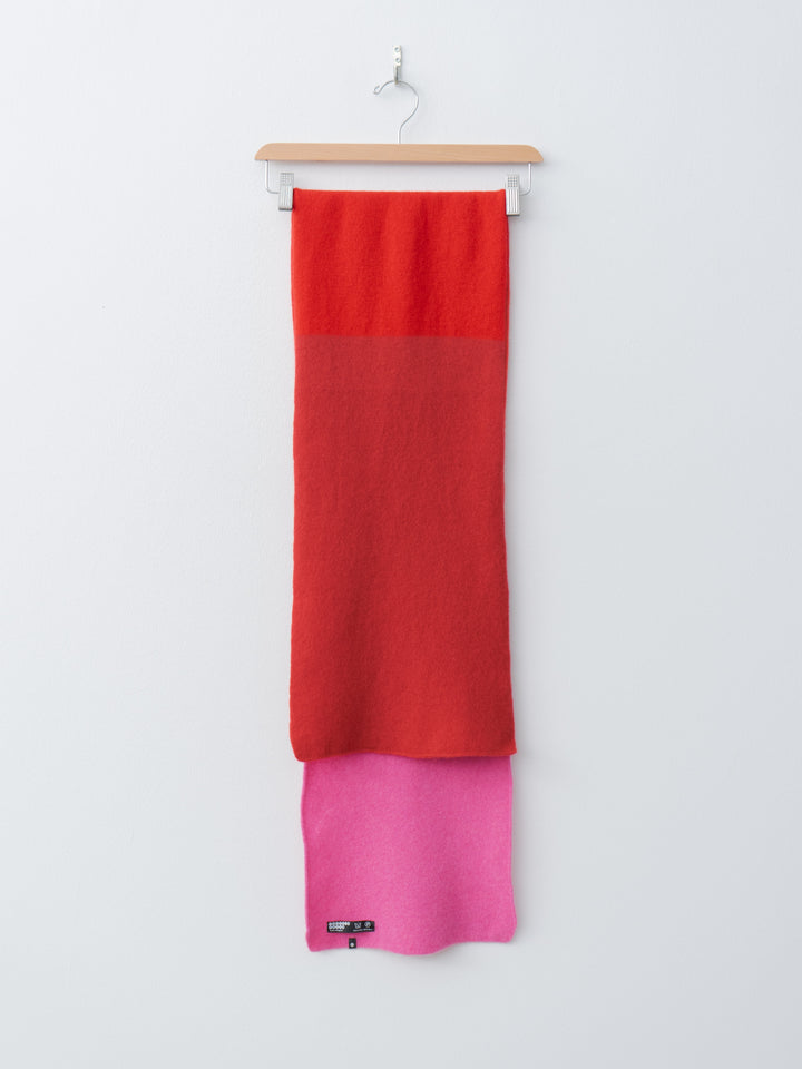 Namu Shop - Cecilie Telle Block Scarf - Red Pink
