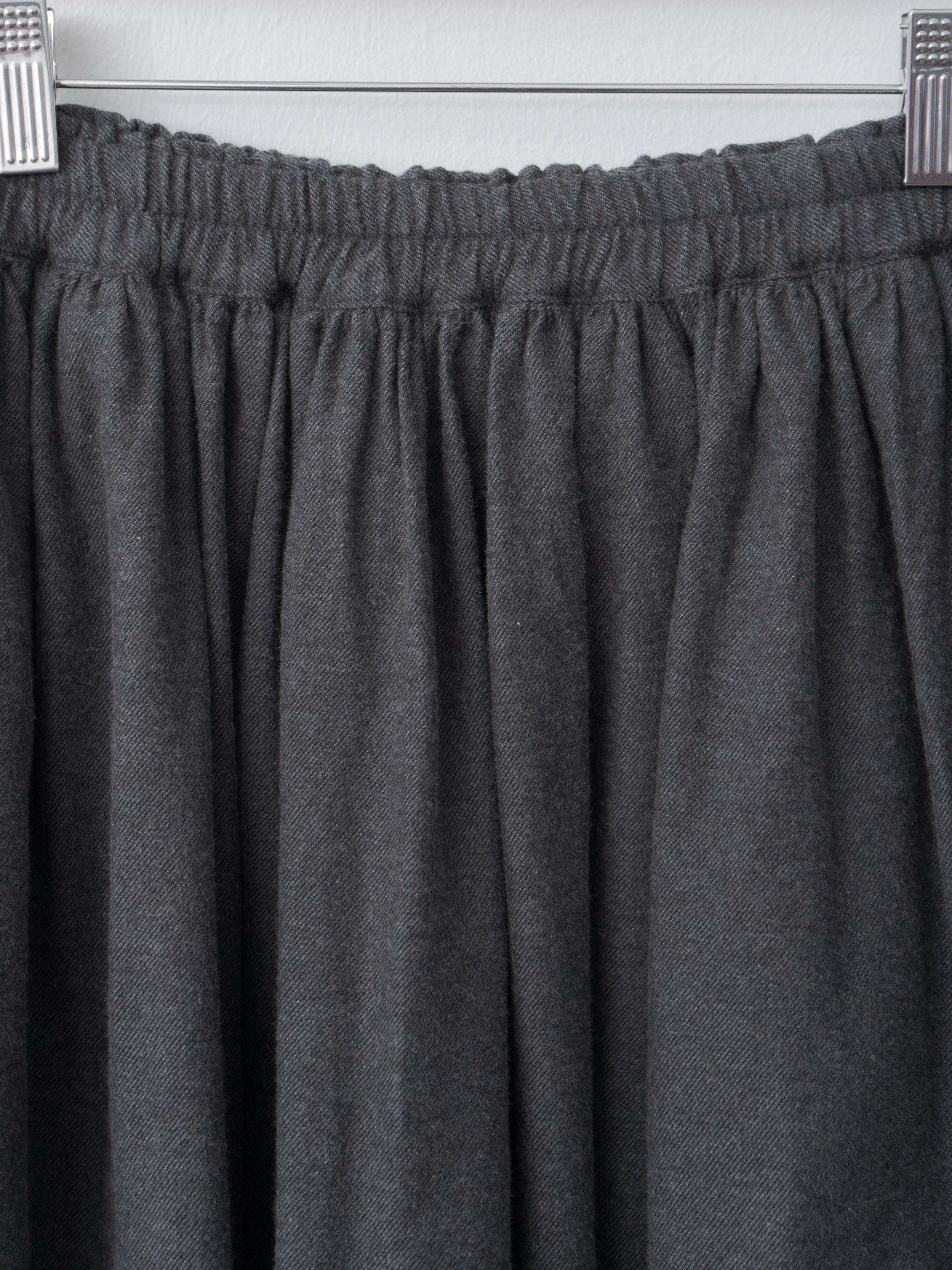 Namu Shop - Ichi Antiquites Cotton Yak Wool Skirt - Charcoal