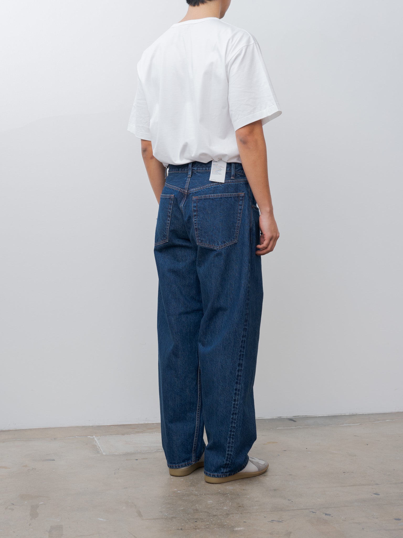 Namu Shop - Ciota Baggy 5 Pocket Pants - Dark Blue Damage