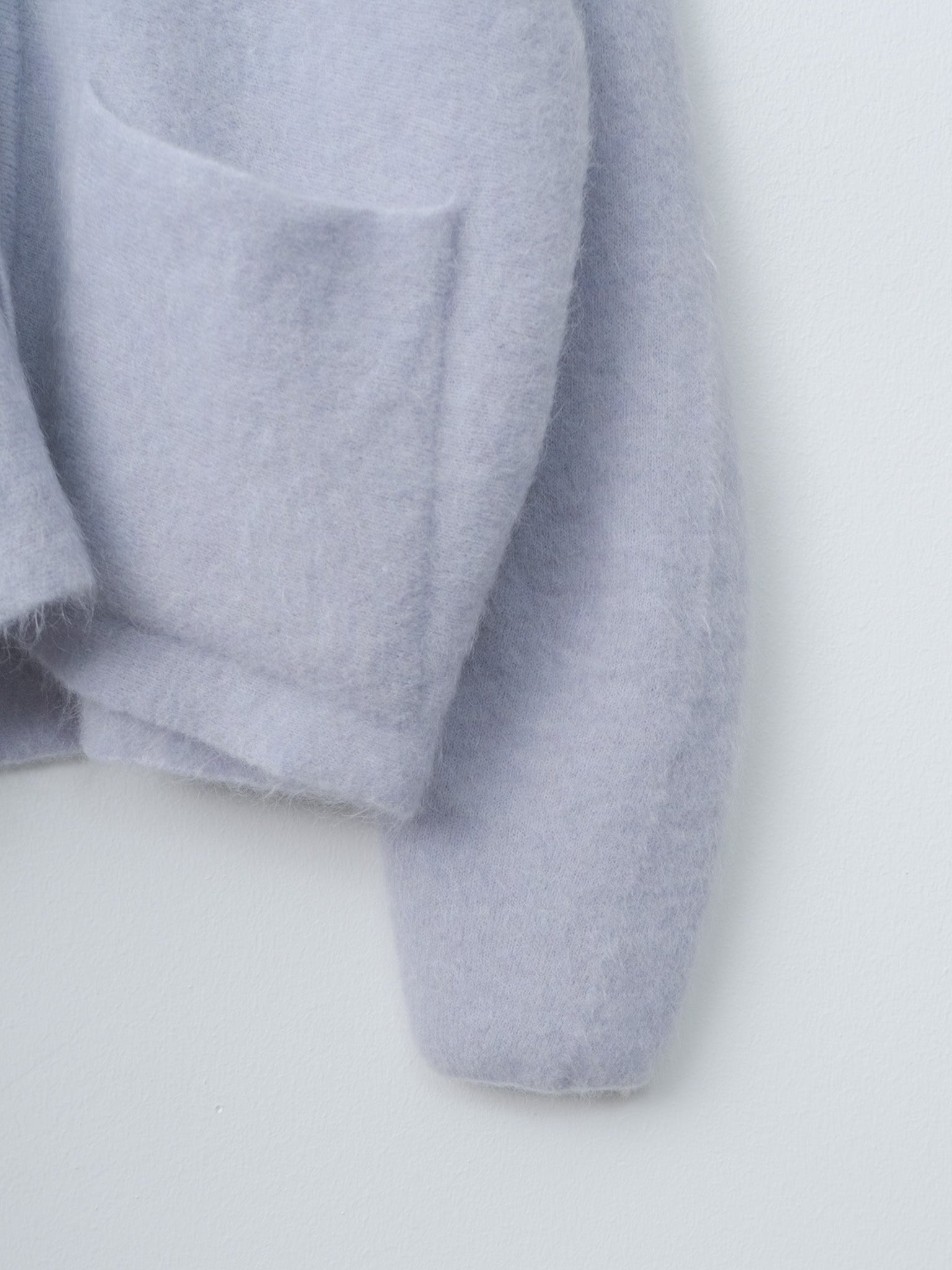 Namu Shop - Unfil Stretch Superkid Mohair Cardigan - Ice Blue