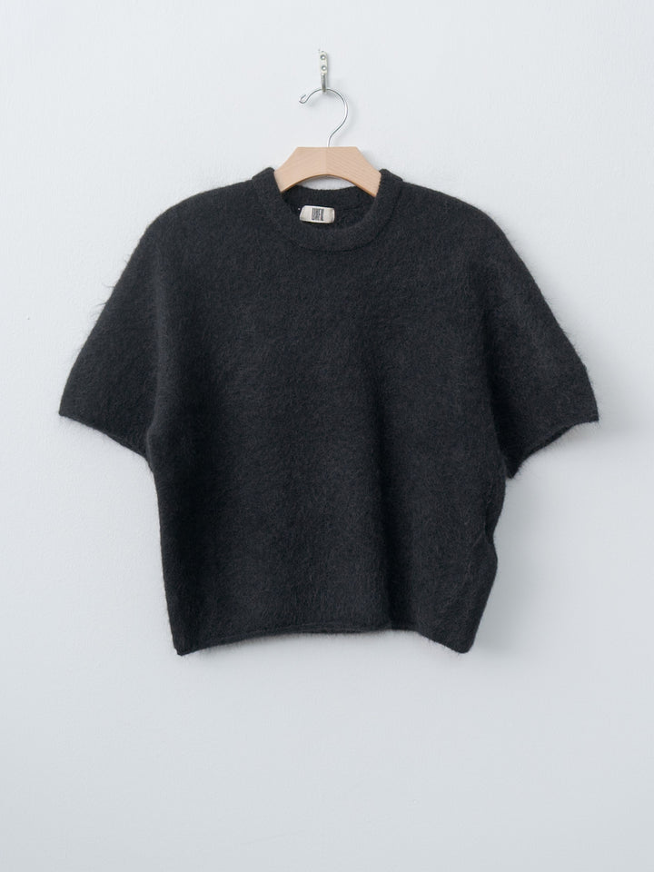 Namu Shop - Unfil Stretch Superkid Mohair Short-Sleeve P/O - Black