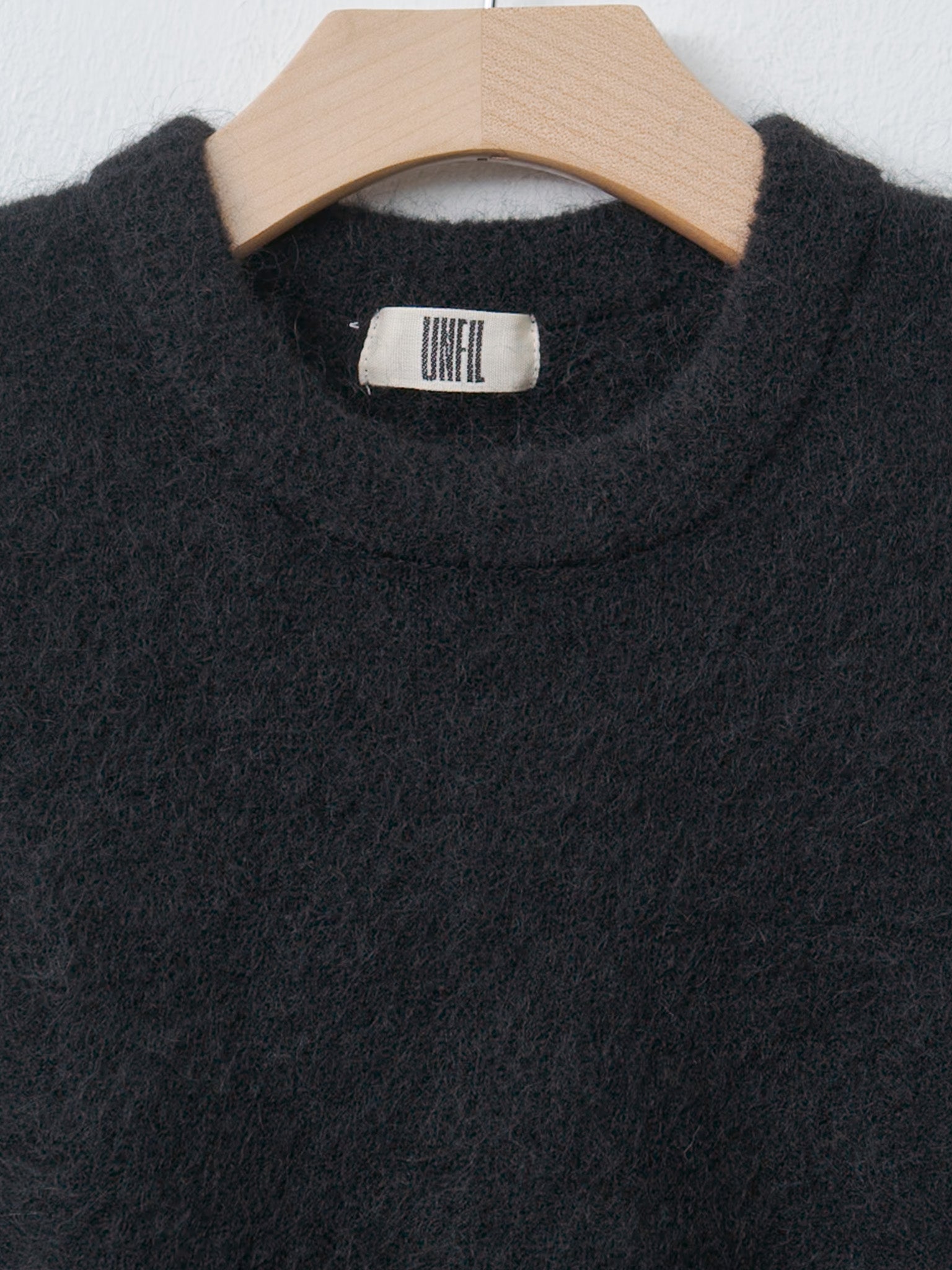 Namu Shop - Unfil Stretch Superkid Mohair Short-Sleeve P/O - Black
