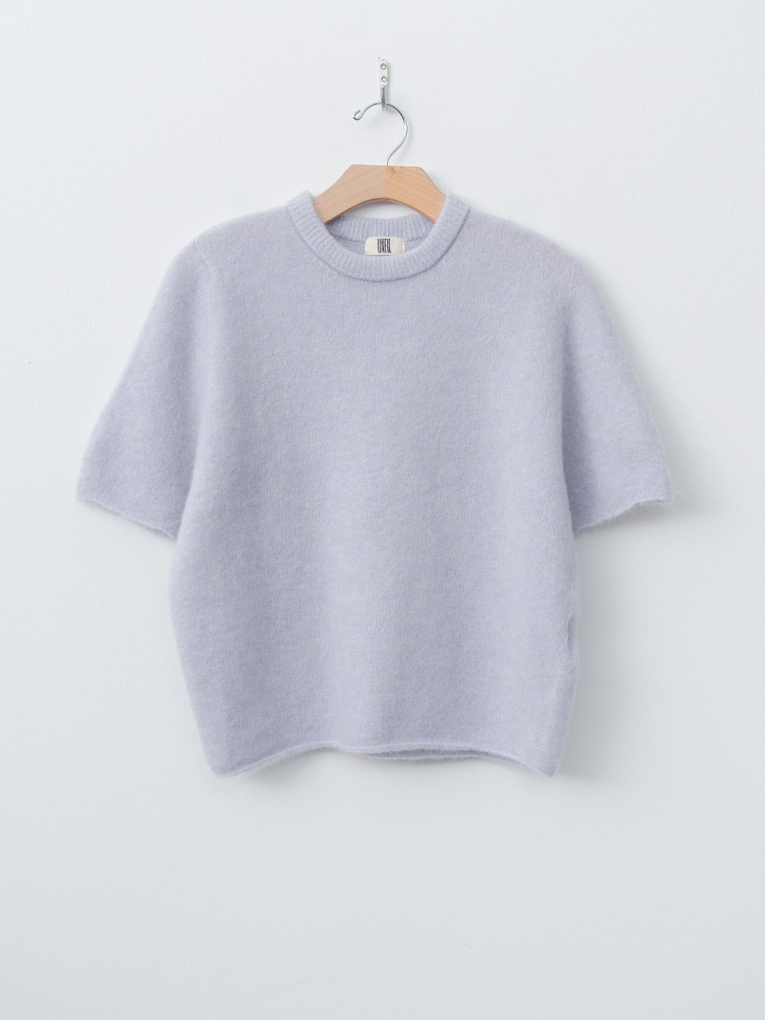 Namu Shop - Unfil Stretch Superkid Mohair Short-Sleeve P/O - Ice Blue