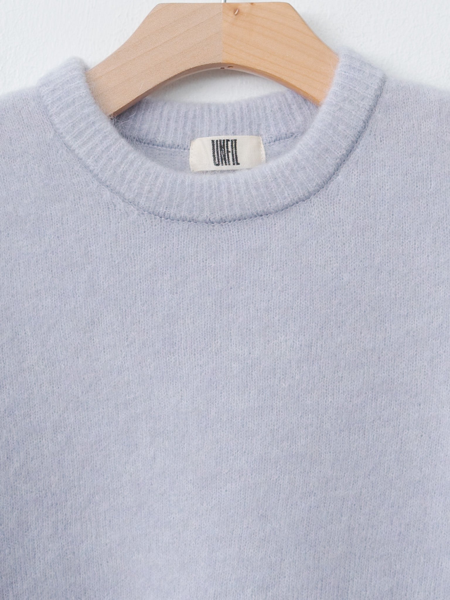 Namu Shop - Unfil Stretch Superkid Mohair Short-Sleeve P/O - Ice Blue
