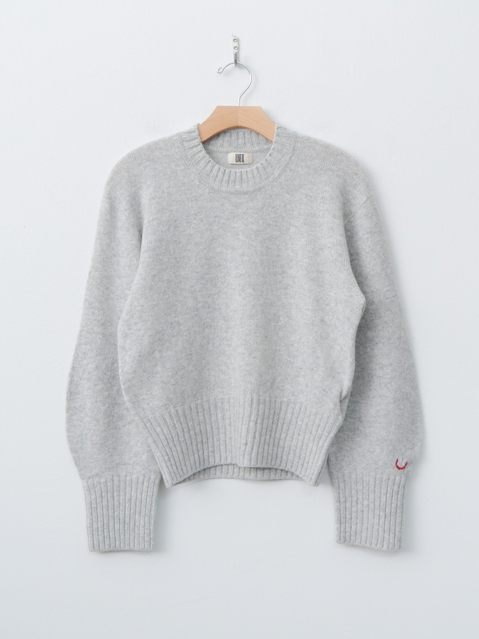 Namu Shop - Unfil Fine Lambswool Crewneck P/O - Light Gray