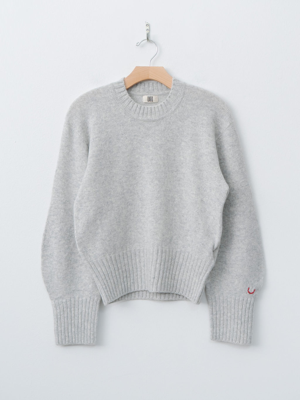 Namu Shop - Unfil Fine Lambswool Crewneck P/O - Light Gray