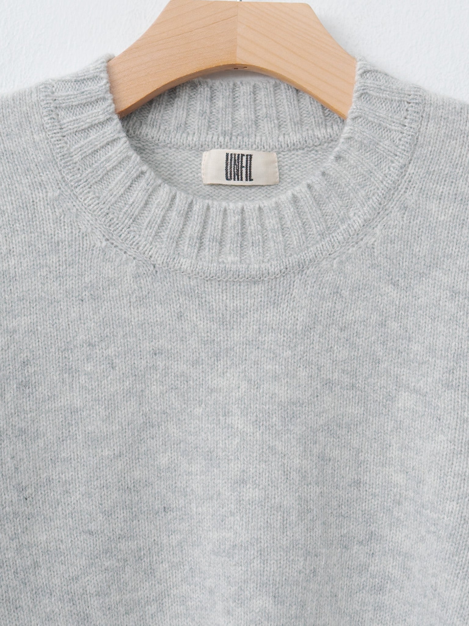 Namu Shop - Unfil Fine Lambswool Crewneck P/O - Light Gray