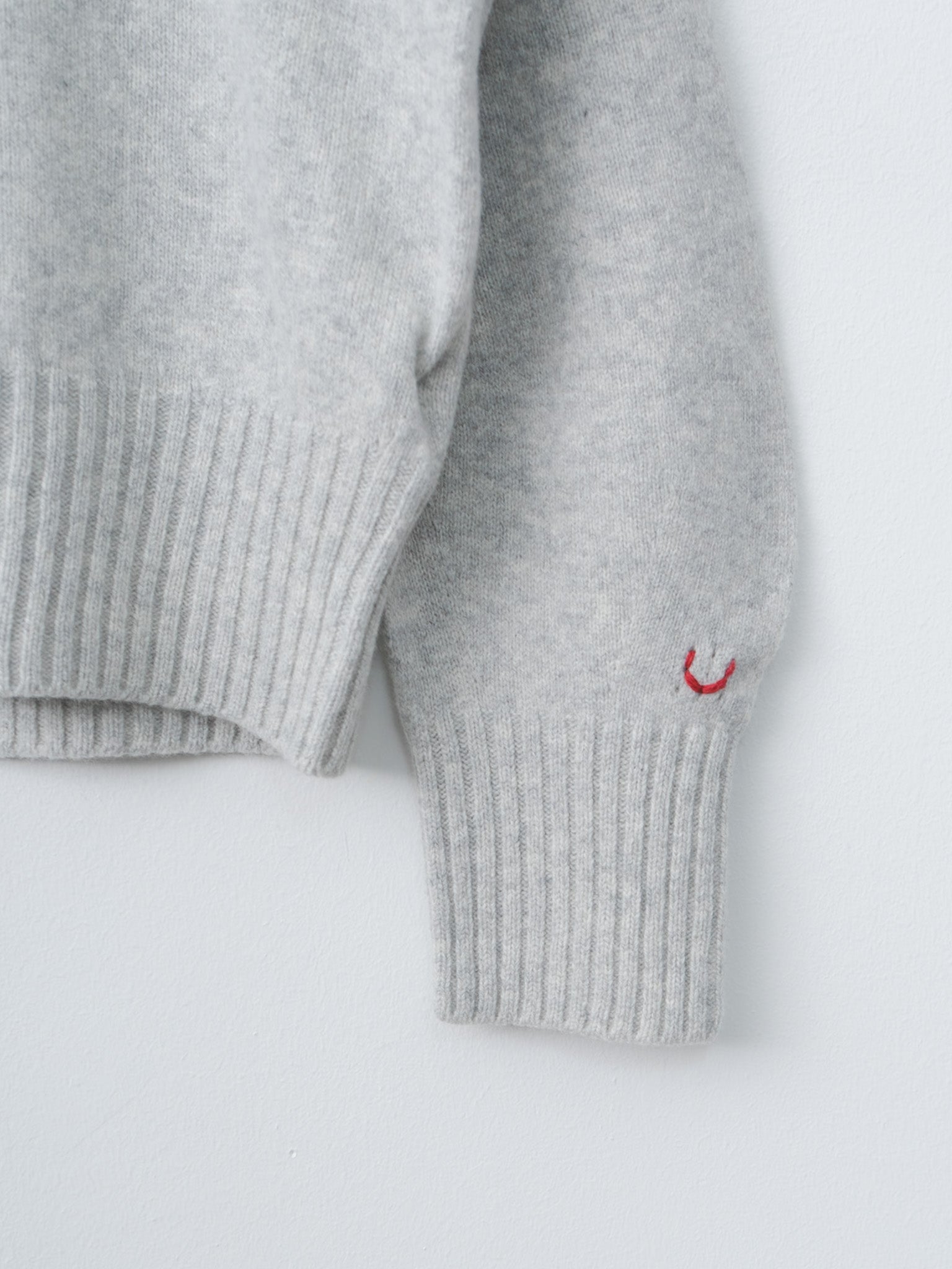 Namu Shop - Unfil Fine Lambswool Crewneck P/O - Light Gray