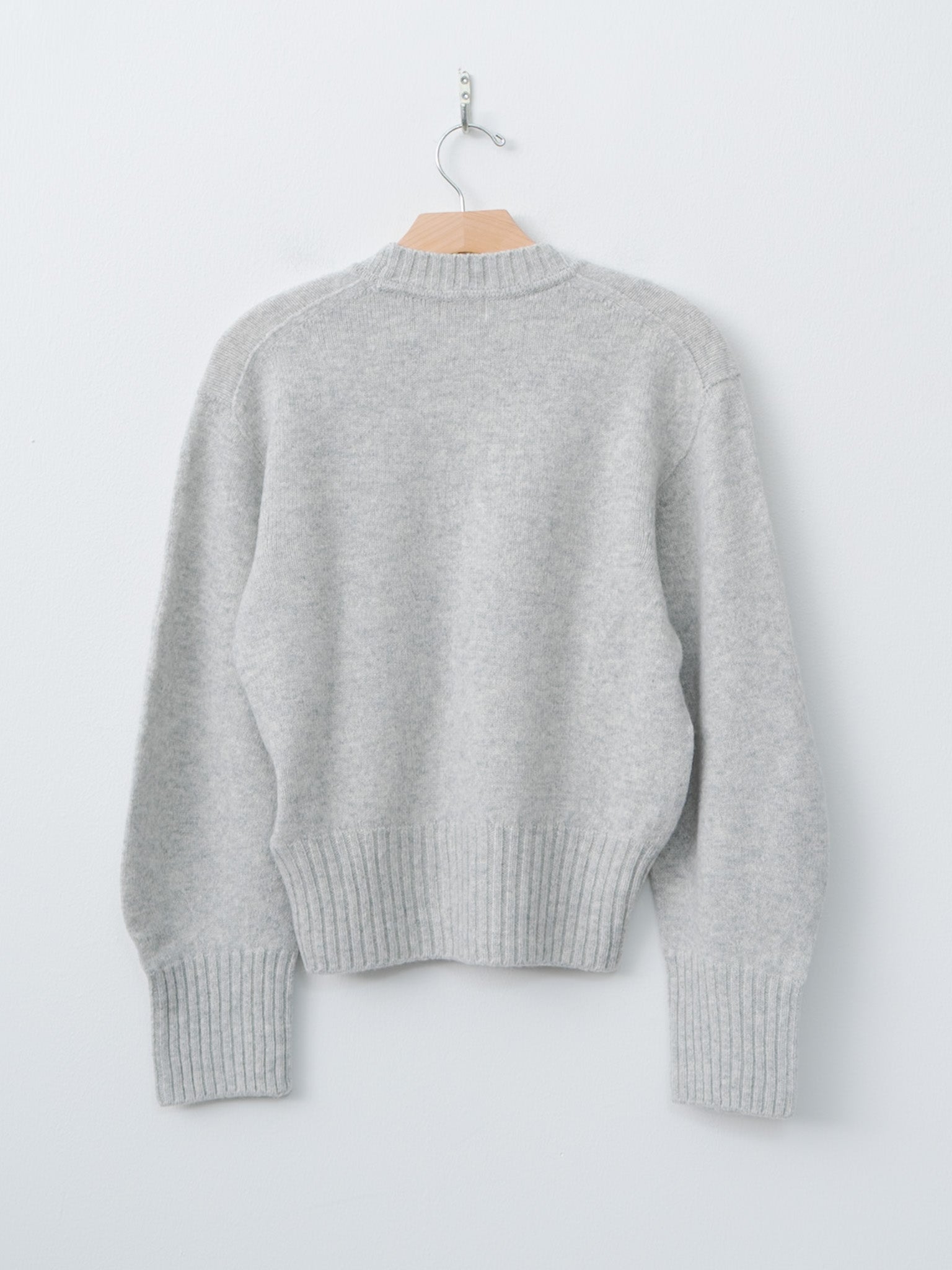 Namu Shop - Unfil Fine Lambswool Crewneck P/O - Light Gray