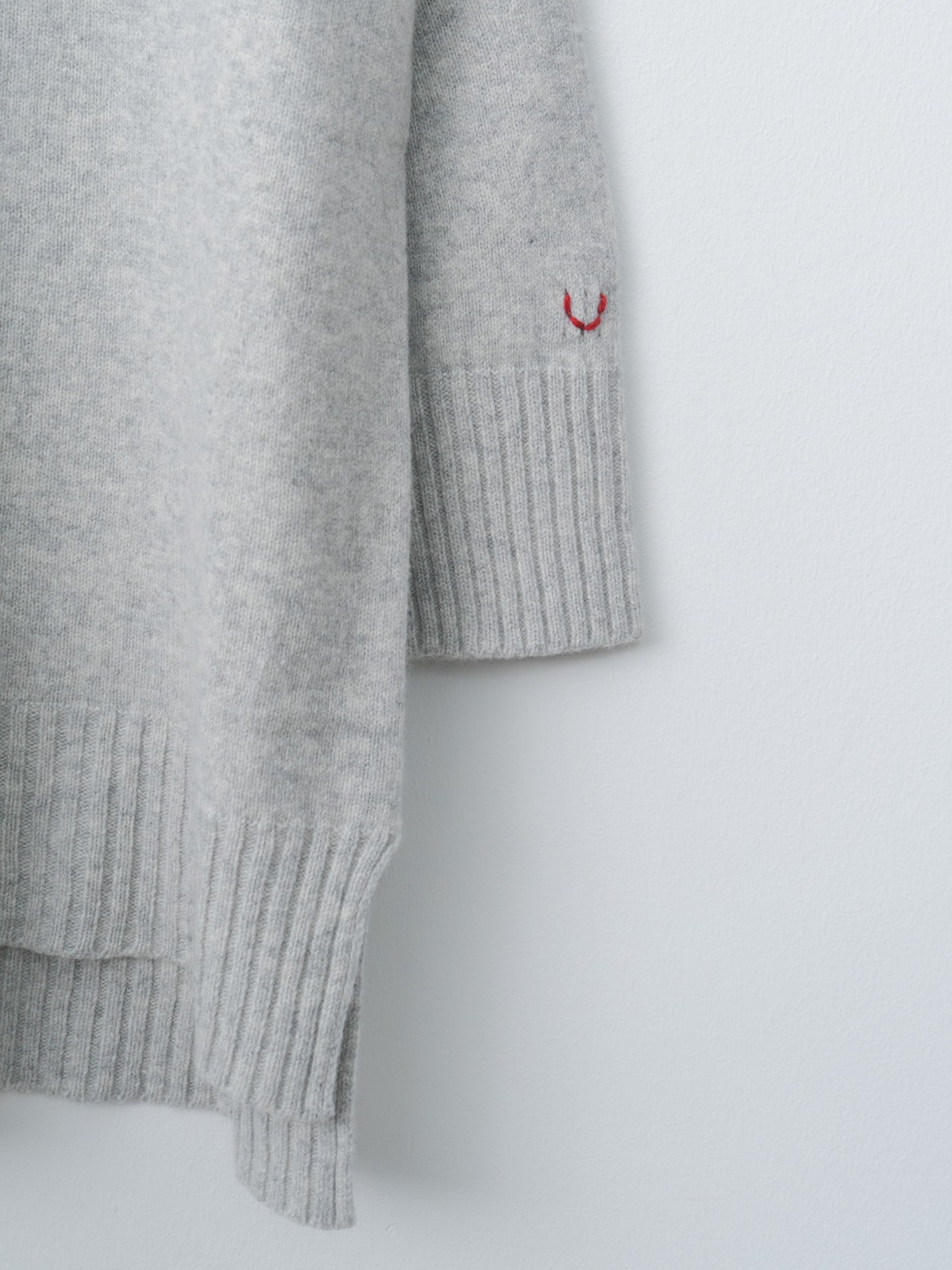 Namu Shop - Unfil Fine Lambswool Oversized P/O - Light Gray