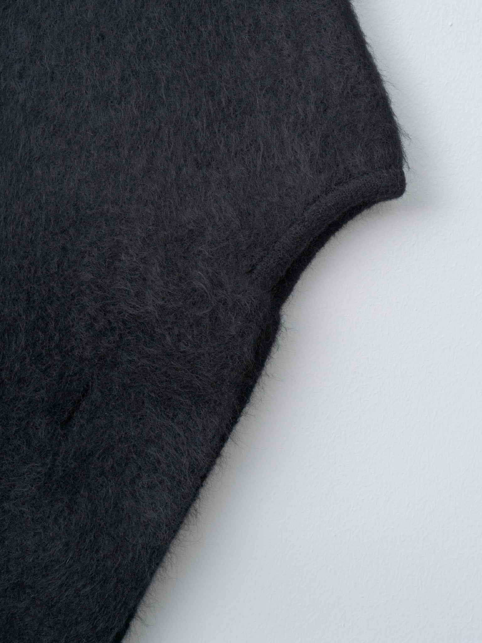 Namu Shop - Unfil Stretch Superkid Mohair Hooded Stole - Ice Blue, Dark Brown, Black