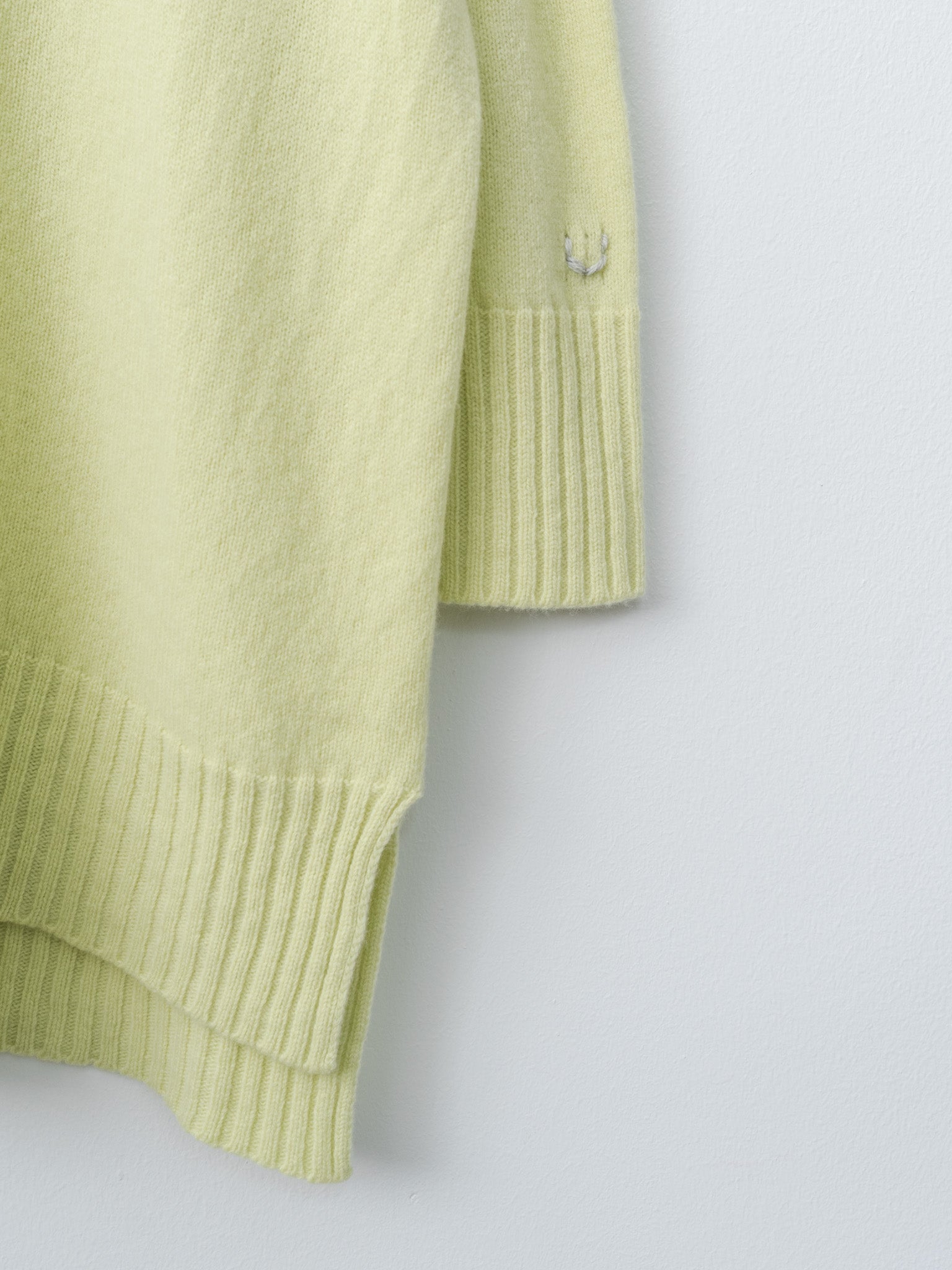 Namu Shop - Unfil Fine Lambswool Oversized P/O - Lime Yellow