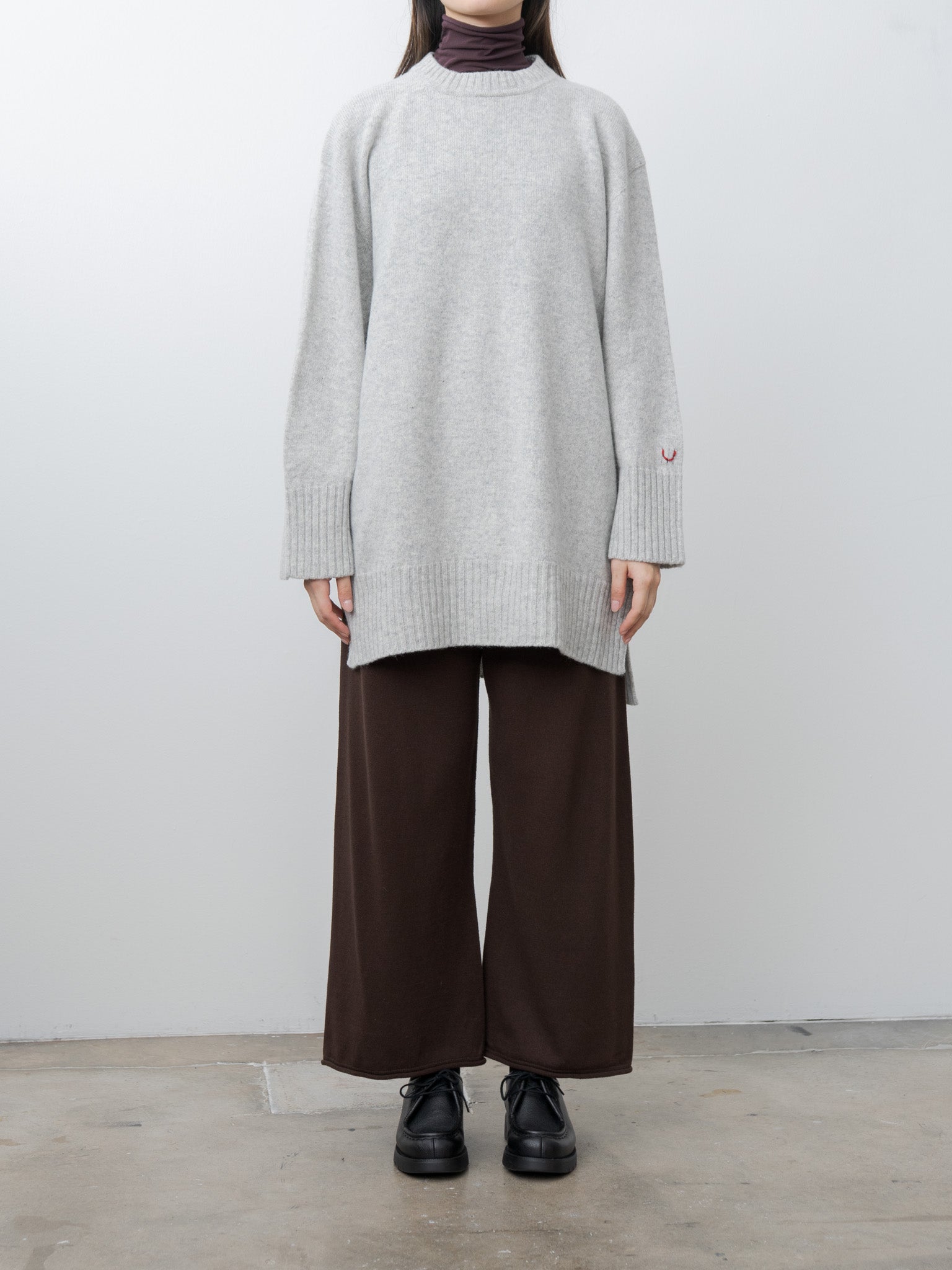 Namu Shop - Unfil Fine Lambswool Oversized P/O - Light Gray