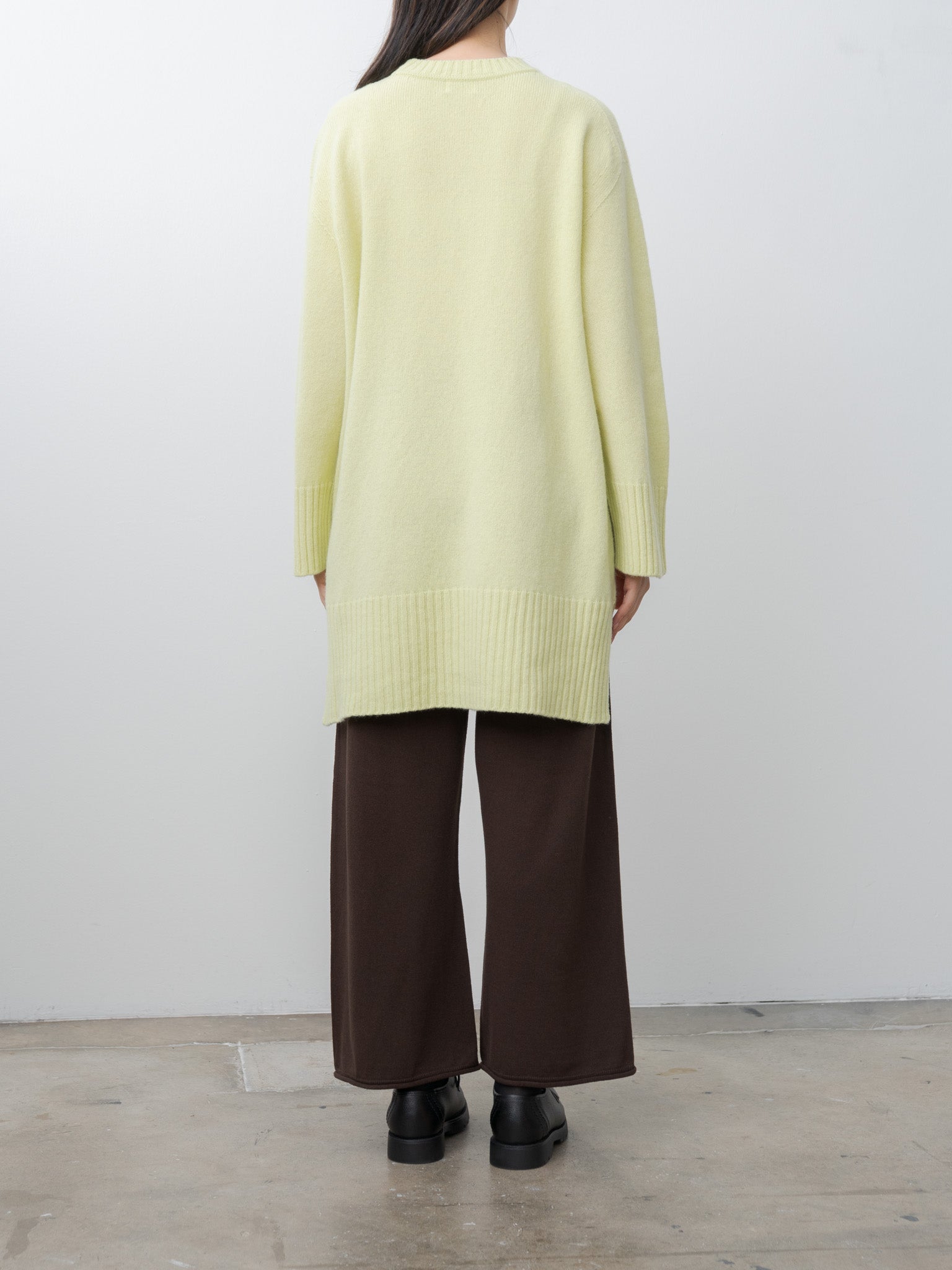 Namu Shop - Unfil Fine Lambswool Oversized P/O - Lime Yellow