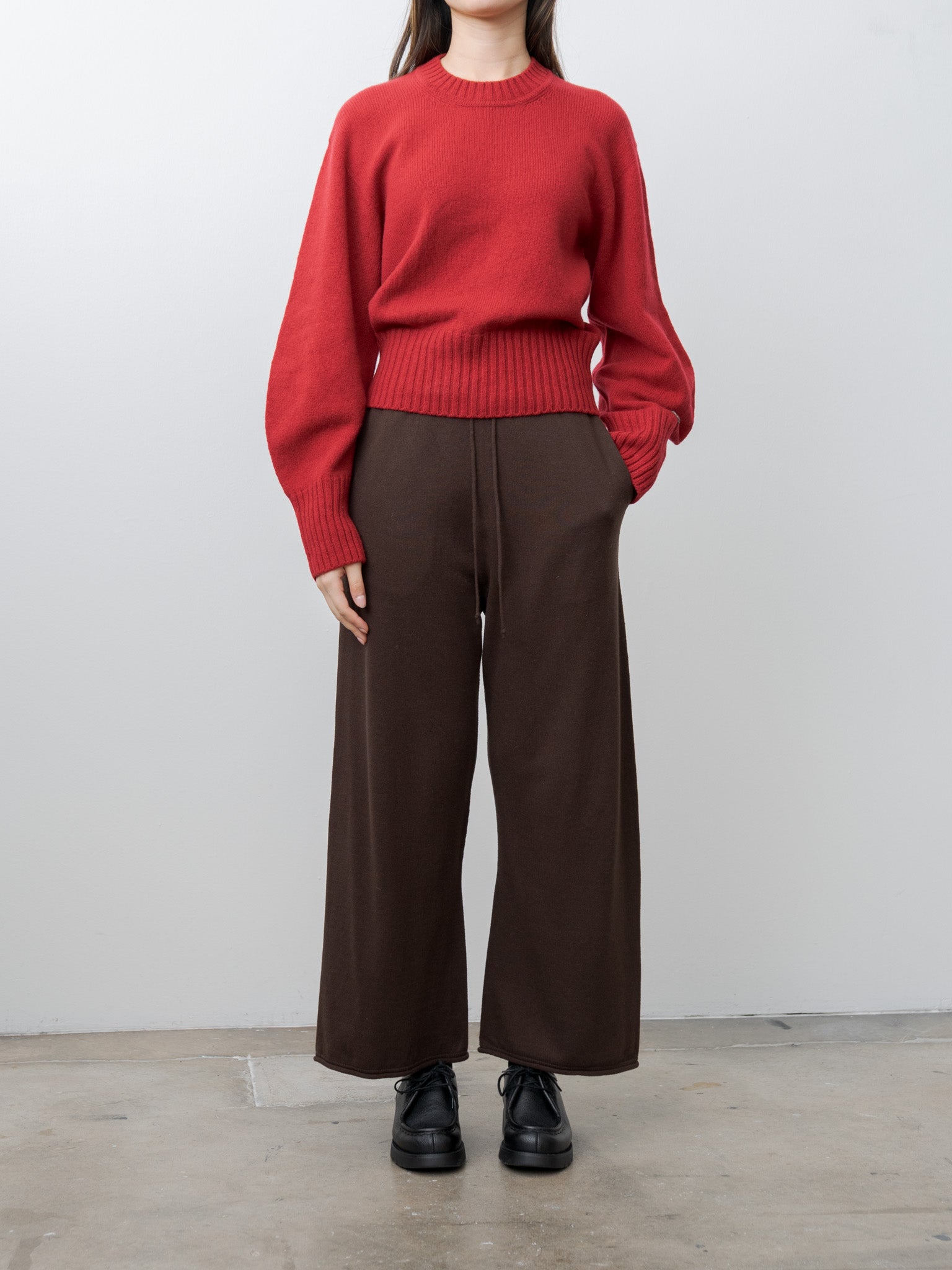 Namu Shop - Unfil Fine Lambswool Crewneck P/O - Red
