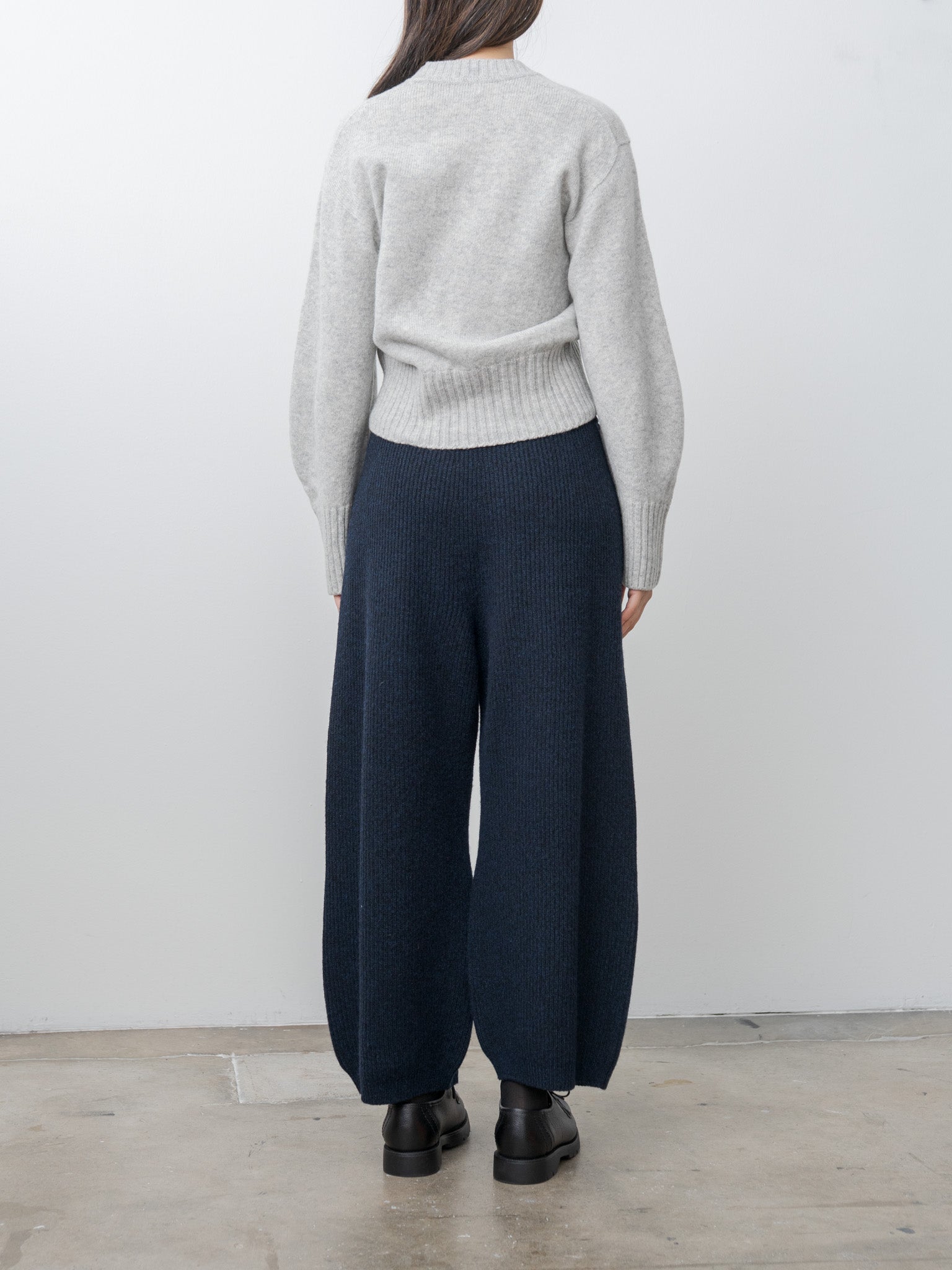 Namu Shop - Unfil Fine Lambswool Crewneck P/O - Light Gray