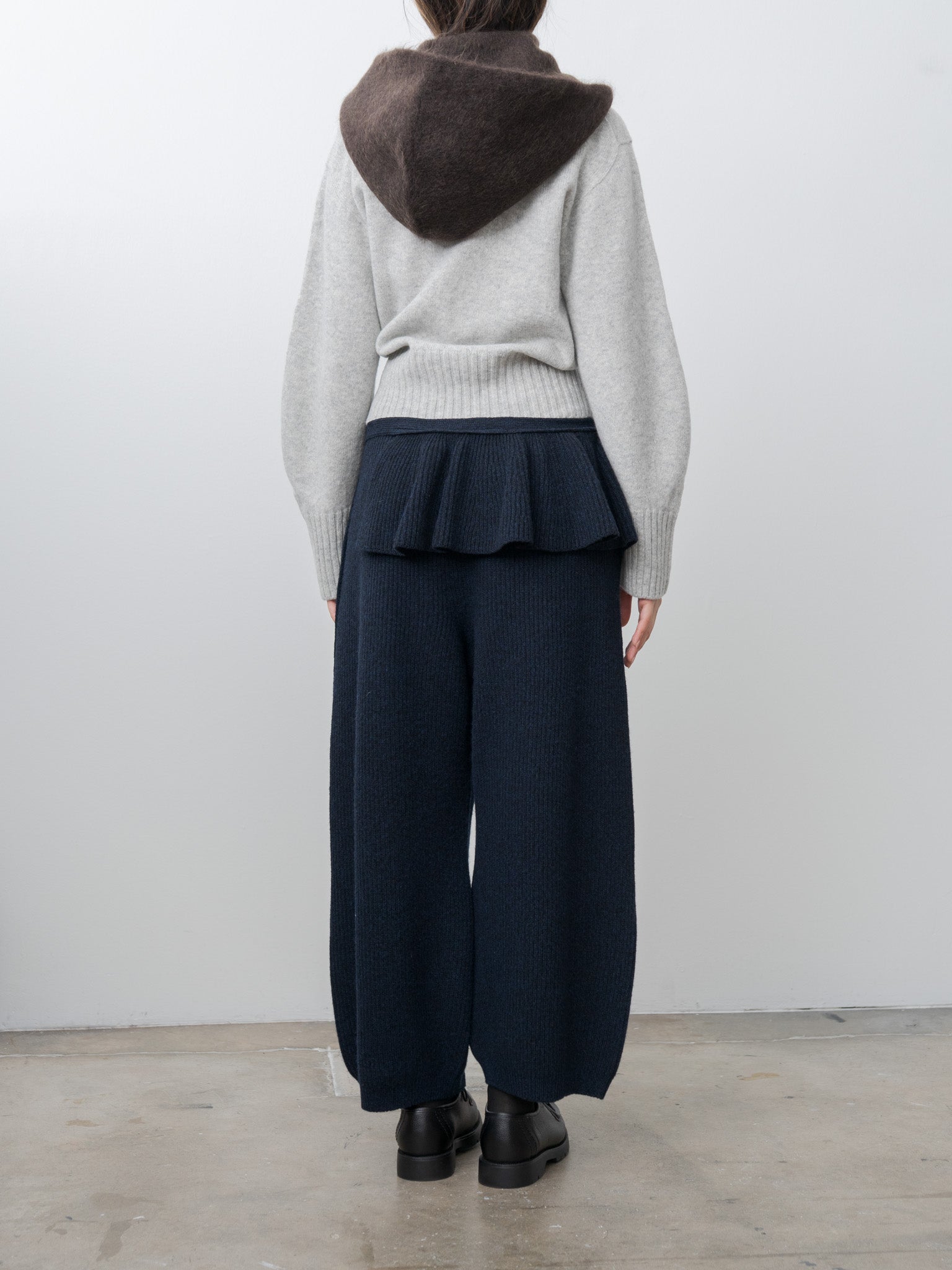 Namu Shop - Unfil Stretch Superkid Mohair Hooded Stole - Ice Blue, Dark Brown, Black