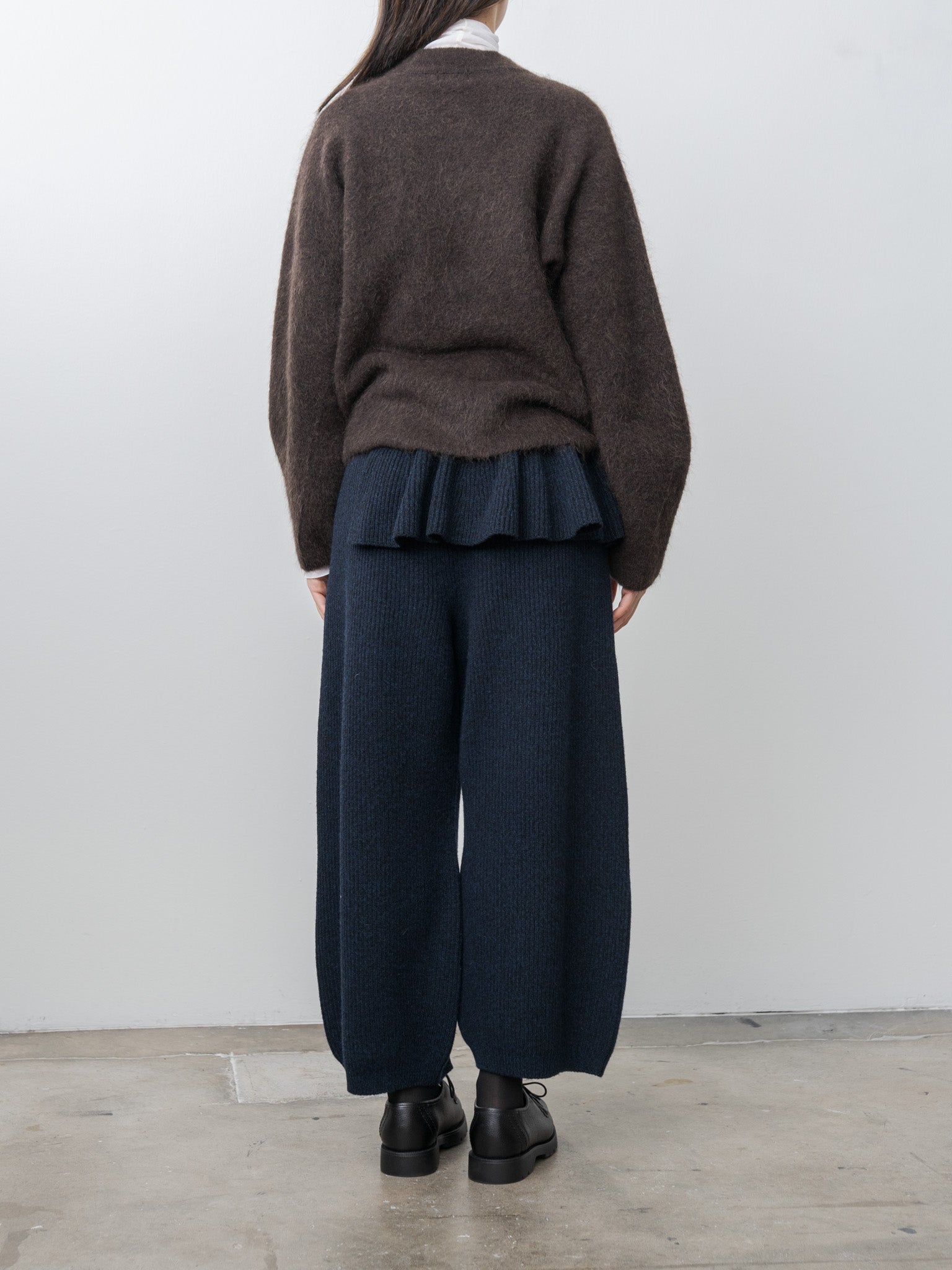 Namu Shop - Unfil Stretch Superkid Mohair Cardigan - Dark Brown