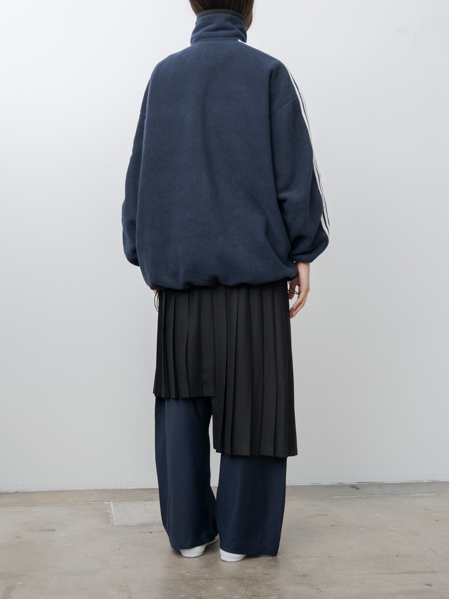 Namu Shop - Inscrire Fleece Loose Fit Track Jacket - Navy