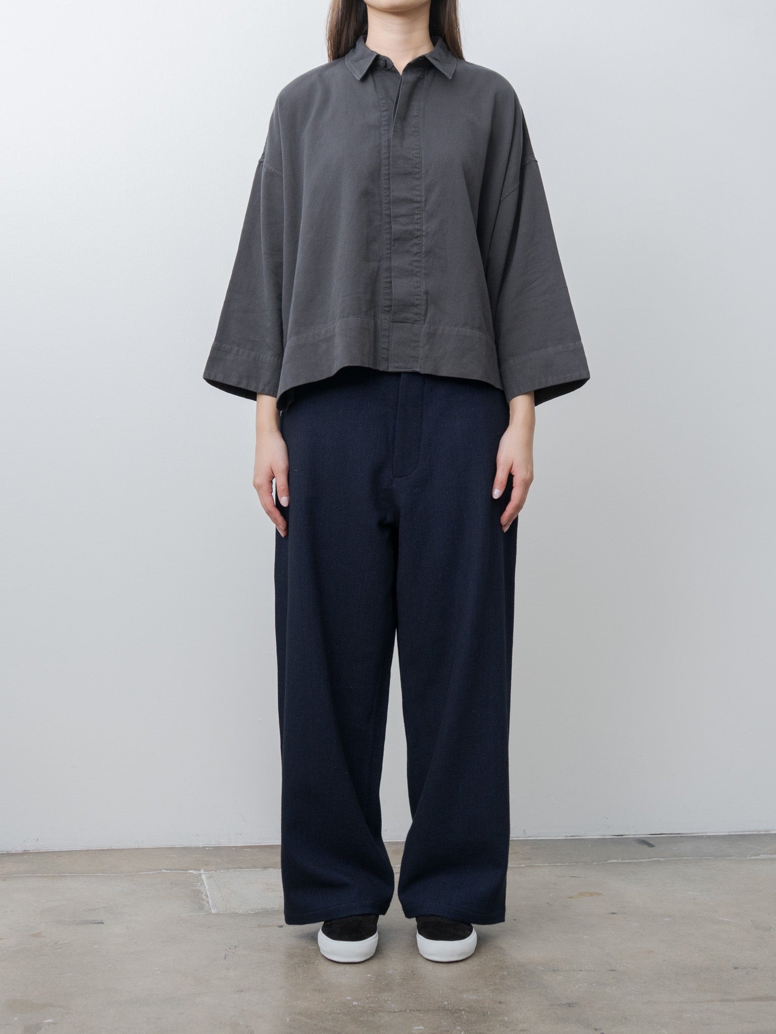 Namu Shop - Veritecoeur Soft Twill Shirt - Sumikuro