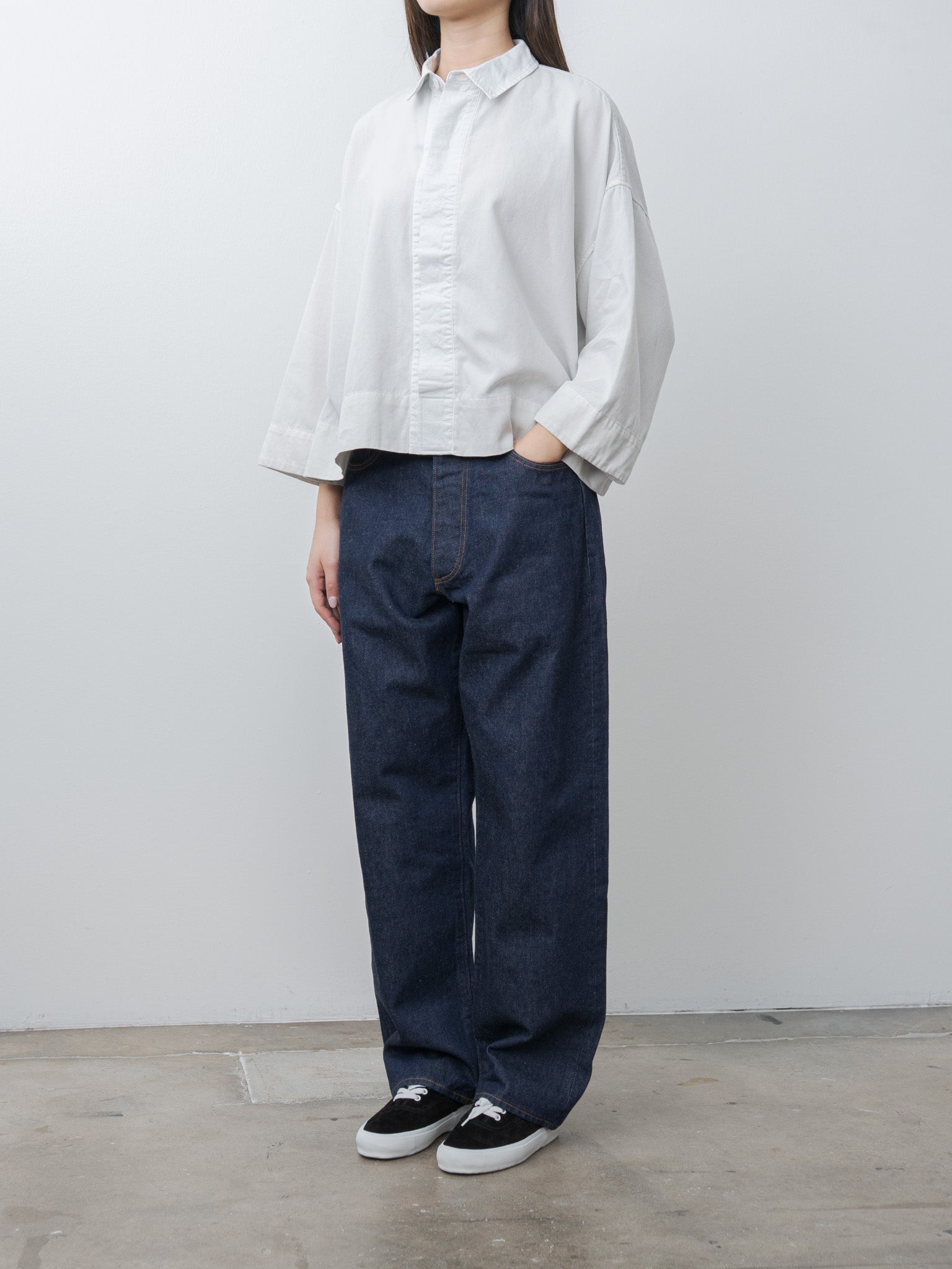 Namu Shop - Veritecoeur Soft Twill Shirt - Ice Gray