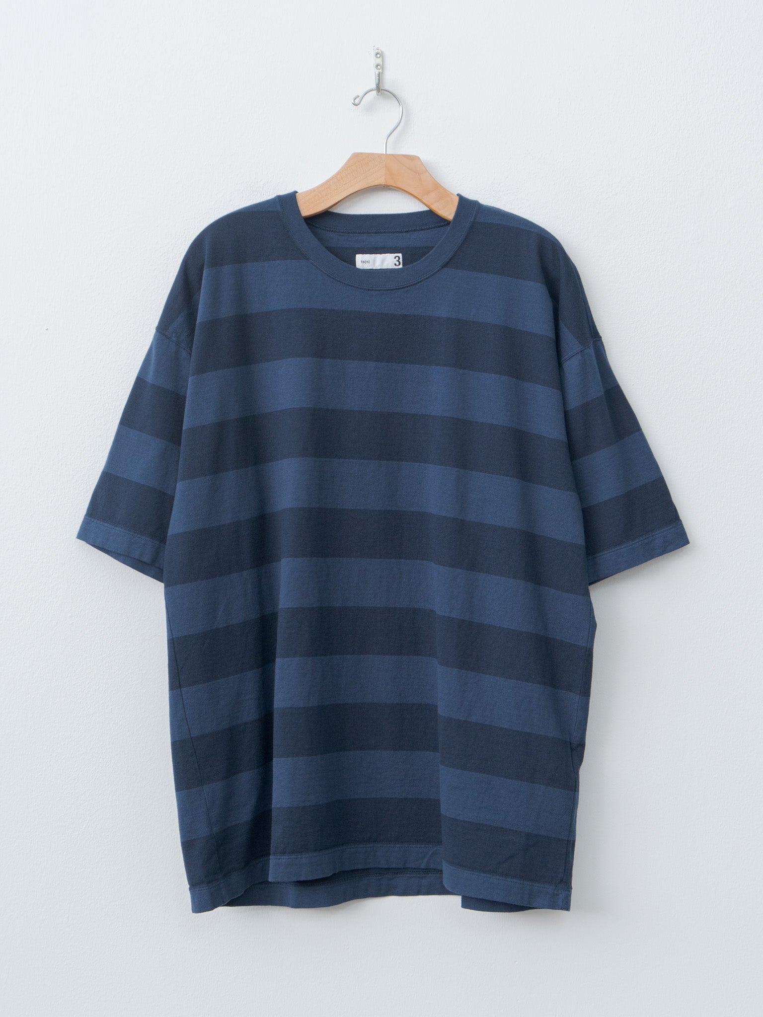 Namu Shop - ts(s) Garment Dye Stripe Baggy T-Shirt - Navy